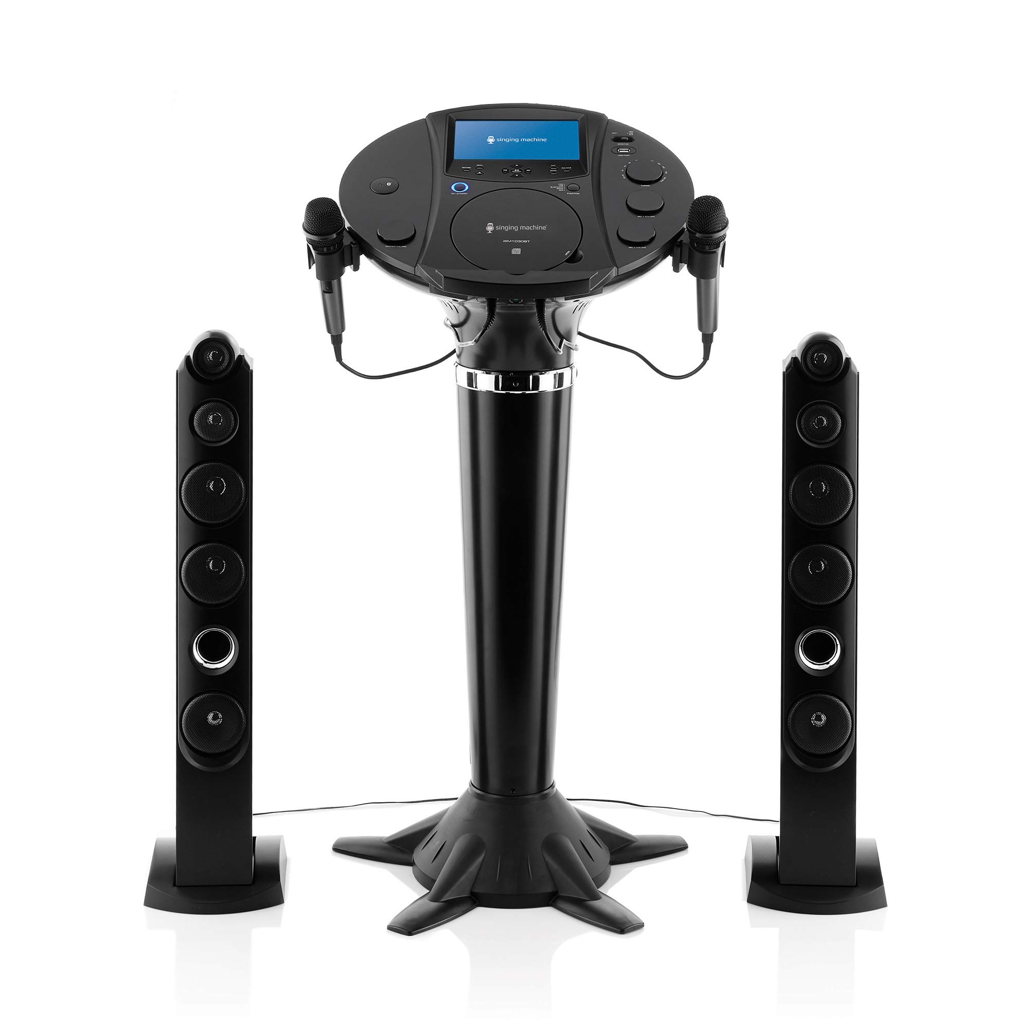 Singing Machine iSM1030BT Bluetooth Karaoke System with Built-in Speakers - Wireless Home Karaoke Machine for Parties & Family Fun (Black) | Perfect for Birthday Celebrations, Holiday Gatherings & Entertainment
