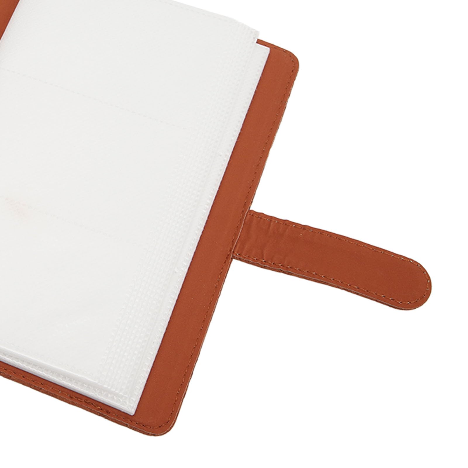 96-Pocket Mini Photo Album PU Leather - Large Capacity Picture Storage for Instax Mini 12/11, Credit Cards & Movie Tickets - High Transparency Pocket Pages (Brown Relief) - Perfect for Travel Memories, Wedding Photos & Collectibles Organization