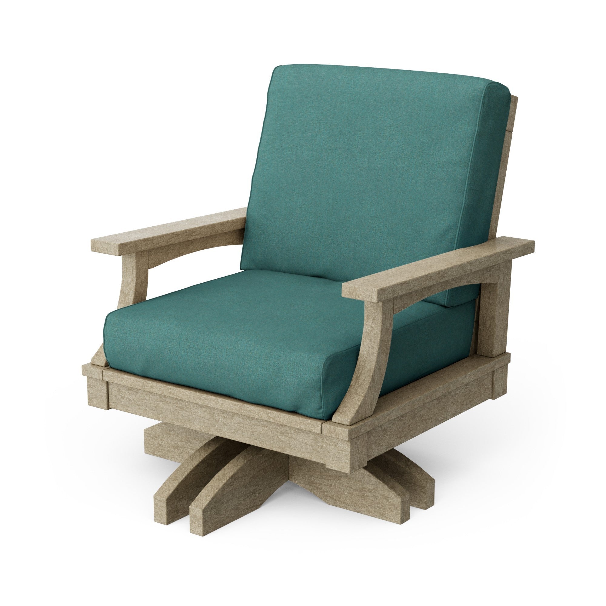Heritage Deep Seating Swivel Chair - 360° Rotating Patio Lounge Chair with Cushions, Weather-Resistant Outdoor Furniture for Garden, Poolside & Backyard Relaxation
