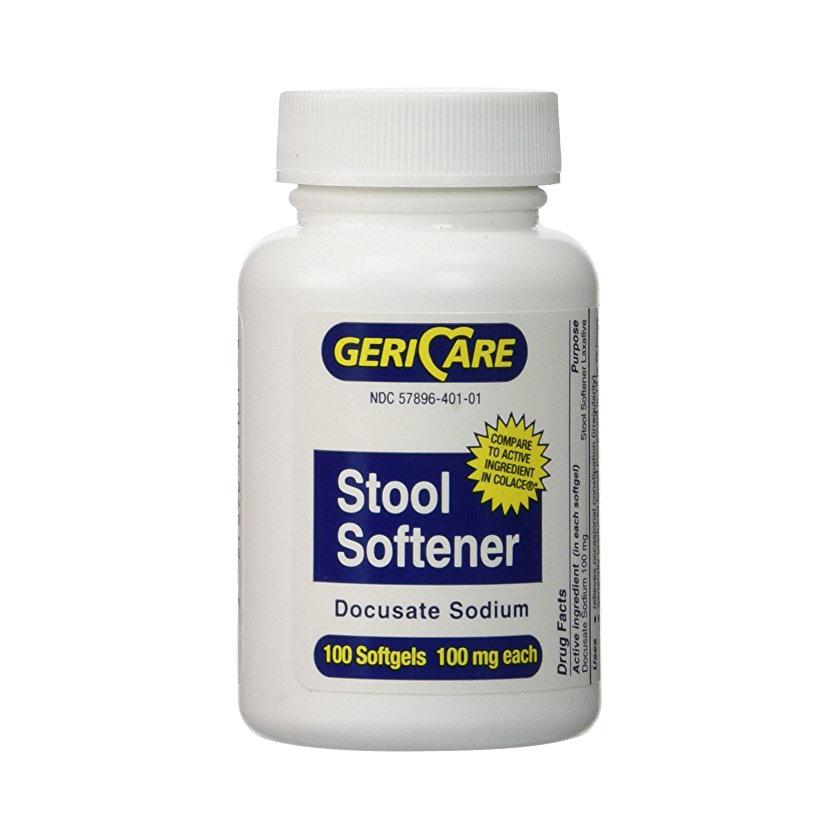 Docusate Sodium Stool Softener Capsules - Gentle Constipation Relief for Adults & Seniors - Doctor Recommended Laxative for Occasional Constipation - Use at Home or Travel