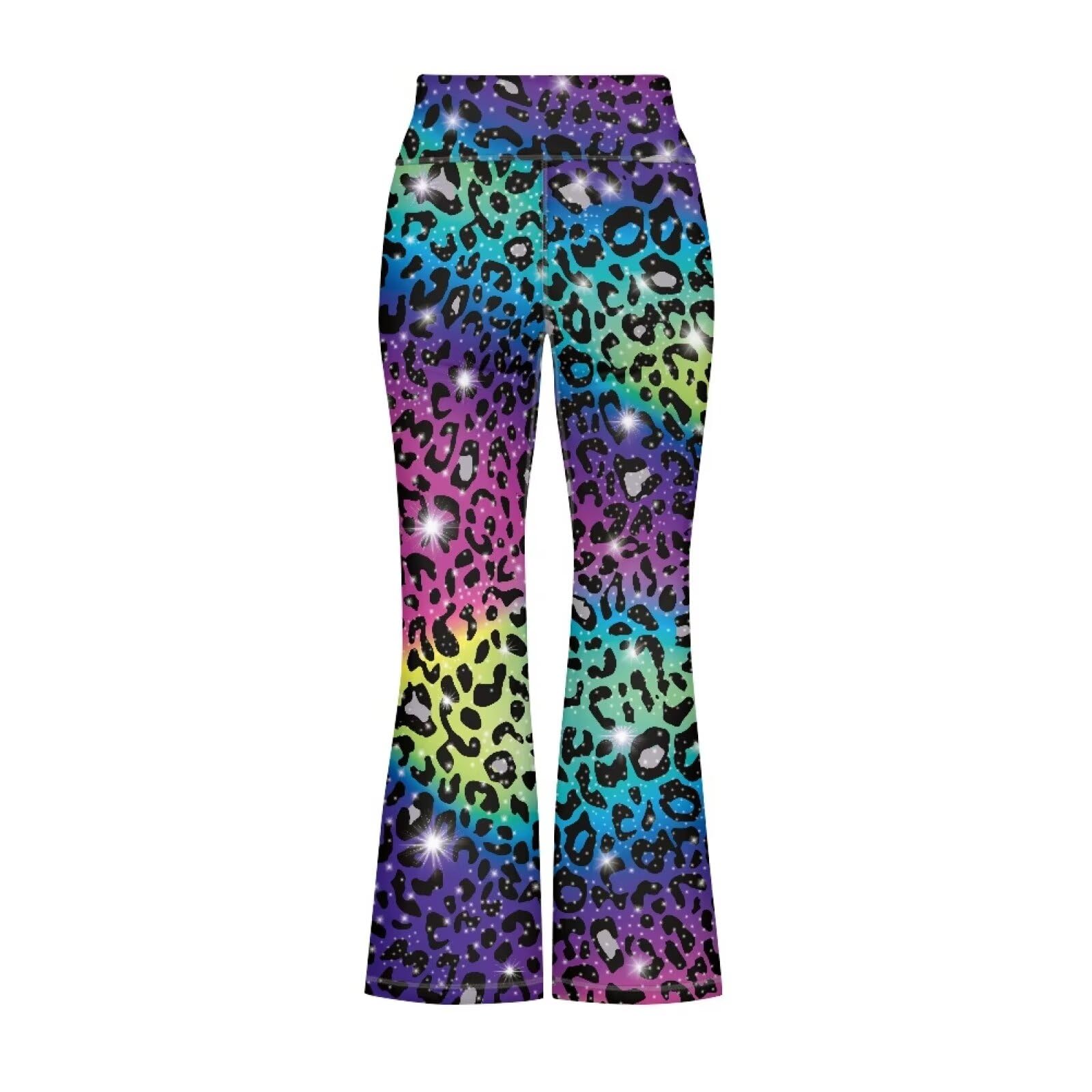 Girls High Waisted Flare Leggings - Casual Wide Leg Bell Bottom Yoga Pants for Kids Age 5-14 | Perfect for Dance, School & Playtime