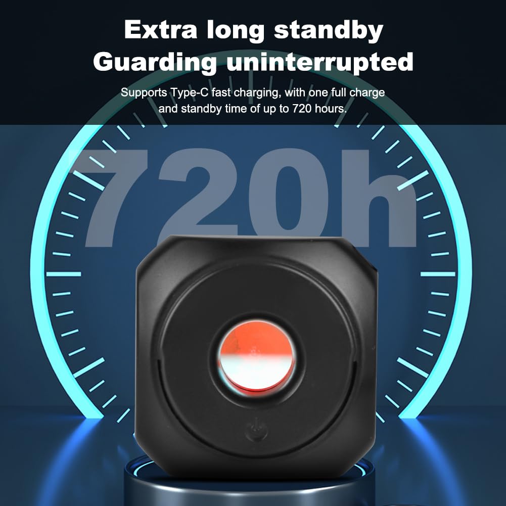 RANJIMA Hidden Camera Detector - Mini Spy Camera Finder with Infrared Vision, Long Battery Life, Portable Bug Detector for Hotel, Office, Airbnb & Travel Security | Anti-Surveillance Device for Privacy Protection