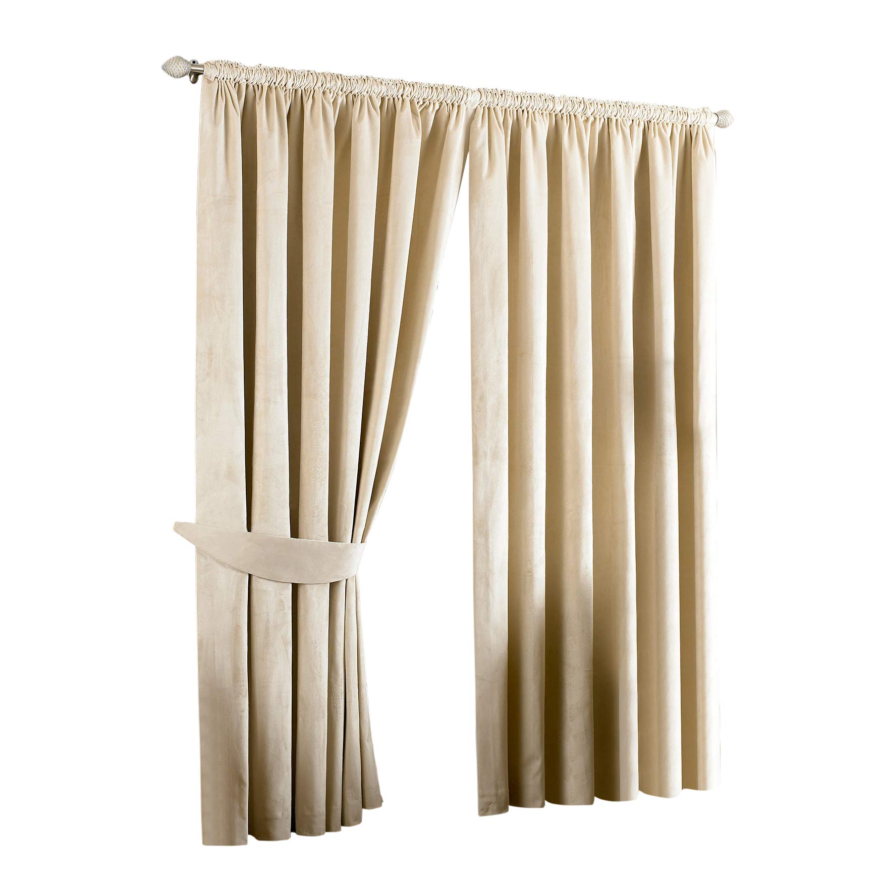 Premium Imperial Pencil Pleat Curtains 90x72 Inches - Classic Red Window Drapes for Living Room, Bedroom & Home Decor