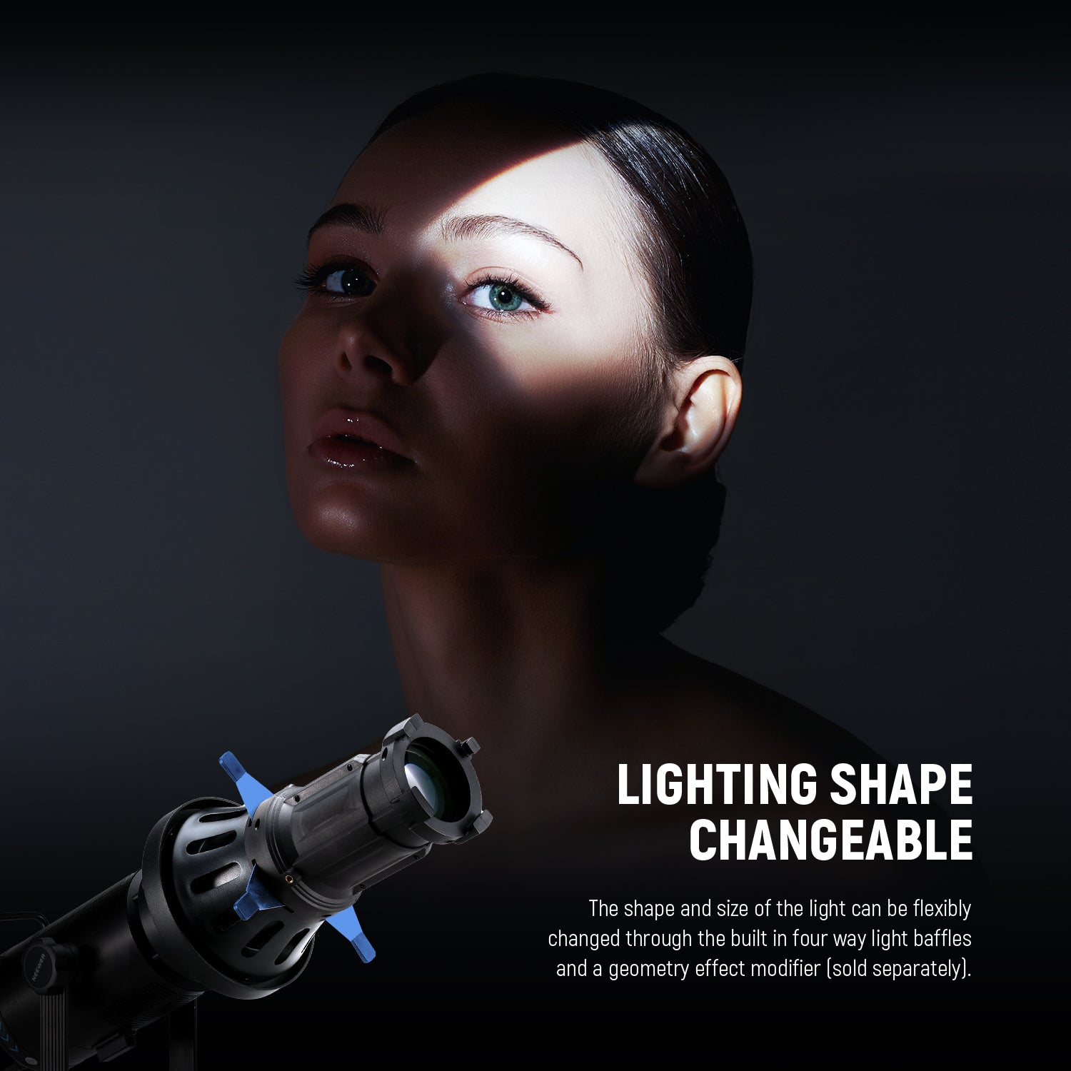 NEEWER LS 39 20° Bowens Mount Spotlight Snoot for Photography & Video Lighting - Perfect for Studio, Portrait, and Product Shoots