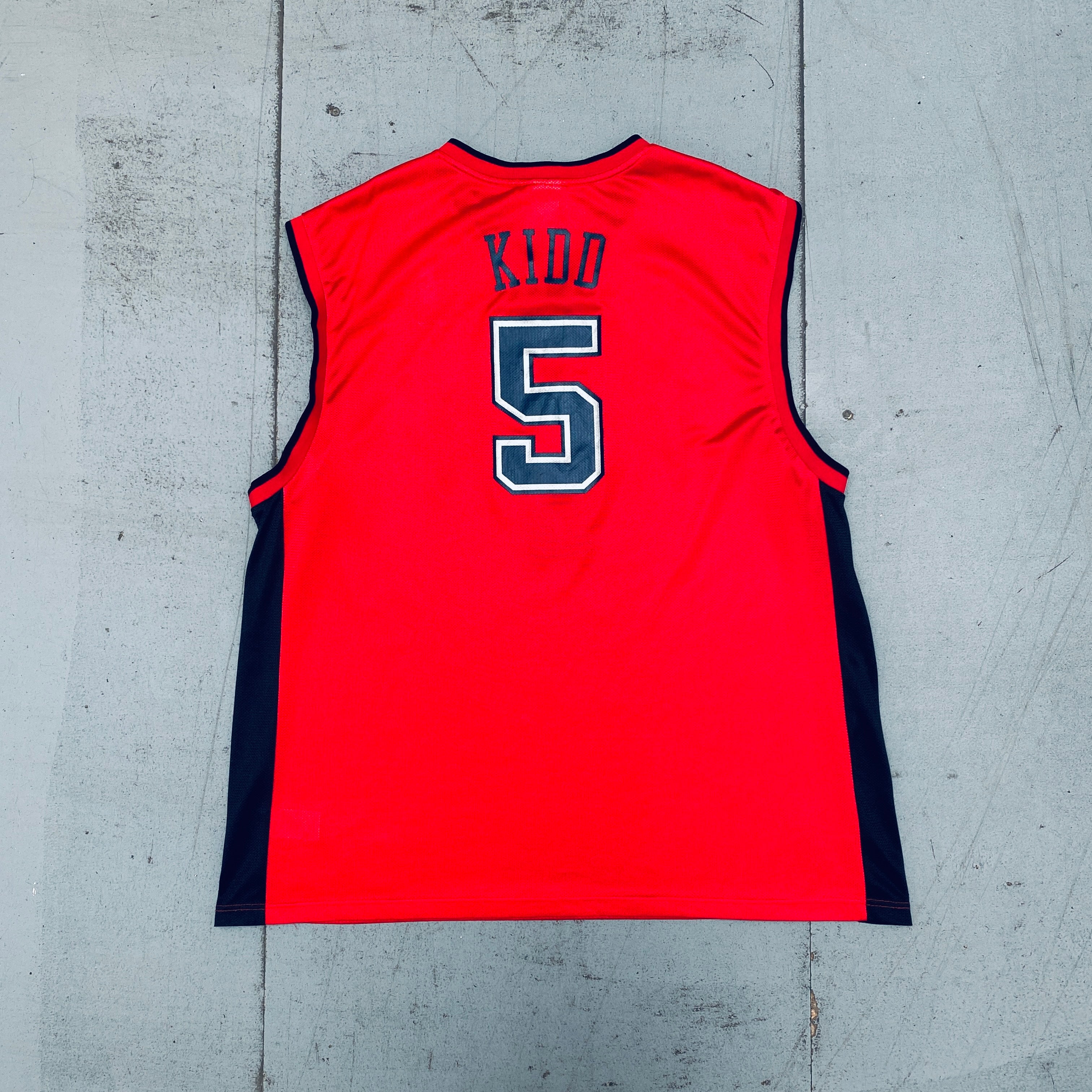Authentic Jason Kidd 2002-2003 New Jersey Nets Red Reebok Basketball Jersey XXL - Vintage NBA Collectible for Fans & Sports Memorabilia Enthusiasts