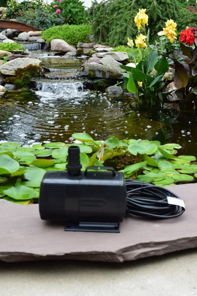EasyPro EP1750 Submersible Mag Drive Pump - 1750 GPH Quiet & Energy Efficient Water Pump for Ponds, Waterfalls, Streams | Perfect for Outdoor Water Features, Garden Fountains & Aquariums