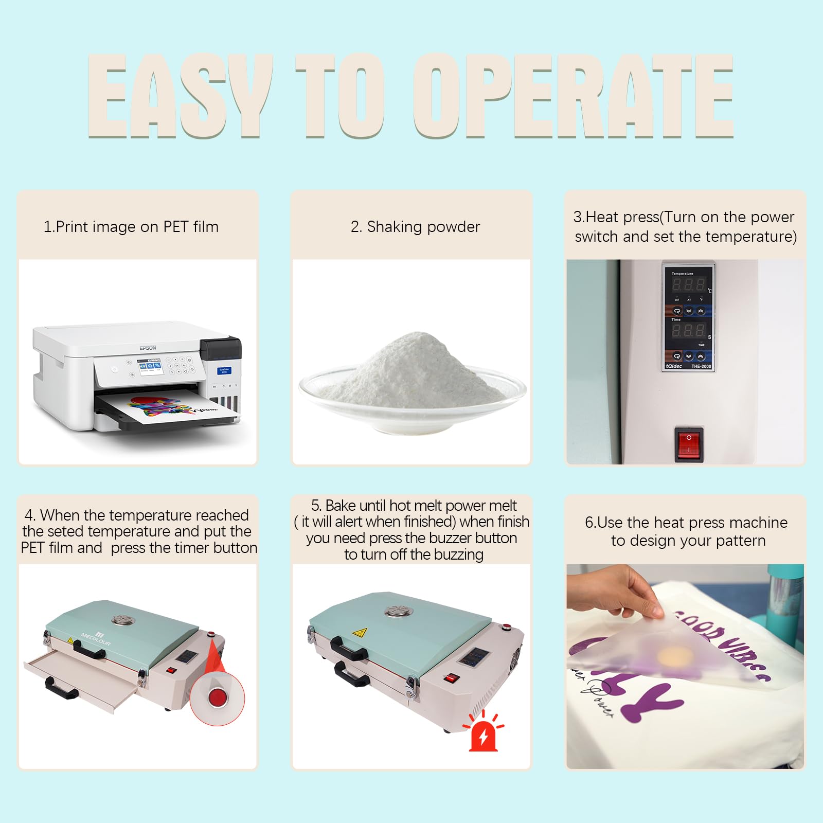 MECOLOUR Upgraded DTF Oven Heater A3/A4/A5 - Digital Time & Temperature Control with Ventilation System - Professional Curing Heater for 16.93