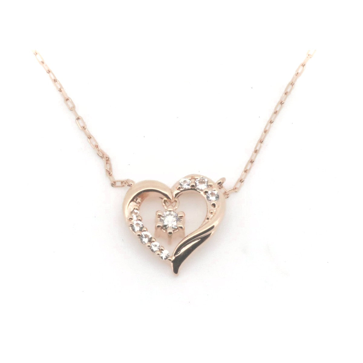 4℃ Diamond Semi-Transparent Stone K10PG Necklace for Women - Elegant 18K Gold Plated Pendant Jewelry Gift for Anniversary, Valentine's Day & Special Occasions