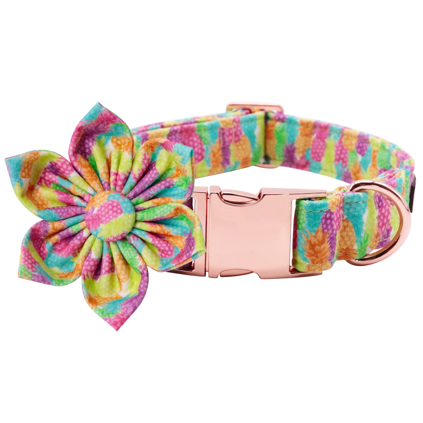 Lionet Paws Dog Collar with Bowtie - Adjustable Cotton Pet Collar with Metal Buckle & Matching Leash for Small Medium Large Dogs - Perfect for Puppies, Boys & Girls - Great for Weddings, Parties & Daily Walks