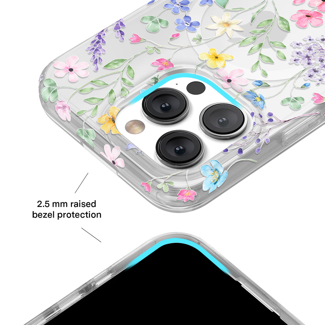 Enchanted Floral iPhone Case - Elegant Flower Design Protective Cover for iPhone 12/13/14/15 - Perfect for Everyday Use, Travel & Gift Giving