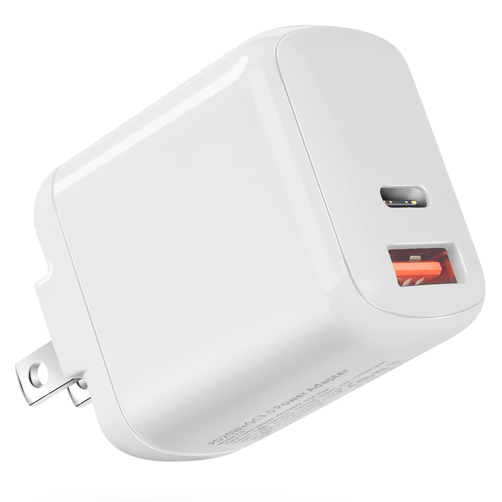 Deegotech 20W Fast Charger for iPhone 14 Pro Max/14 Pro/14/13/13 Pro/13 Pro Max - Dual Port USB C Charger with Foldable Plug | Quick Charging for Home, Office & Travel