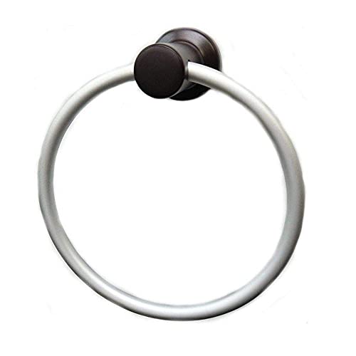 DLPPPA Wall Mounted Towel Ring Holder - Wood Finish Aluminum Alloy Bathroom Hook for Towels, Robes & Accessories | Perfect for Bathroom, Kitchen & Laundry Organization