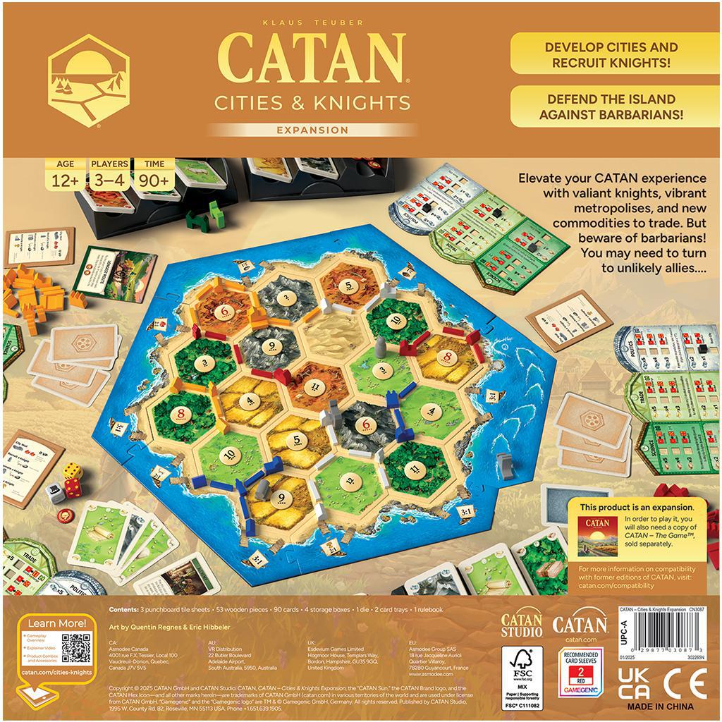 Catan: Cities & Knights Expansion Board Game - Strategy Game for Adults & Families - Perfect for Game Nights & Family Gatherings