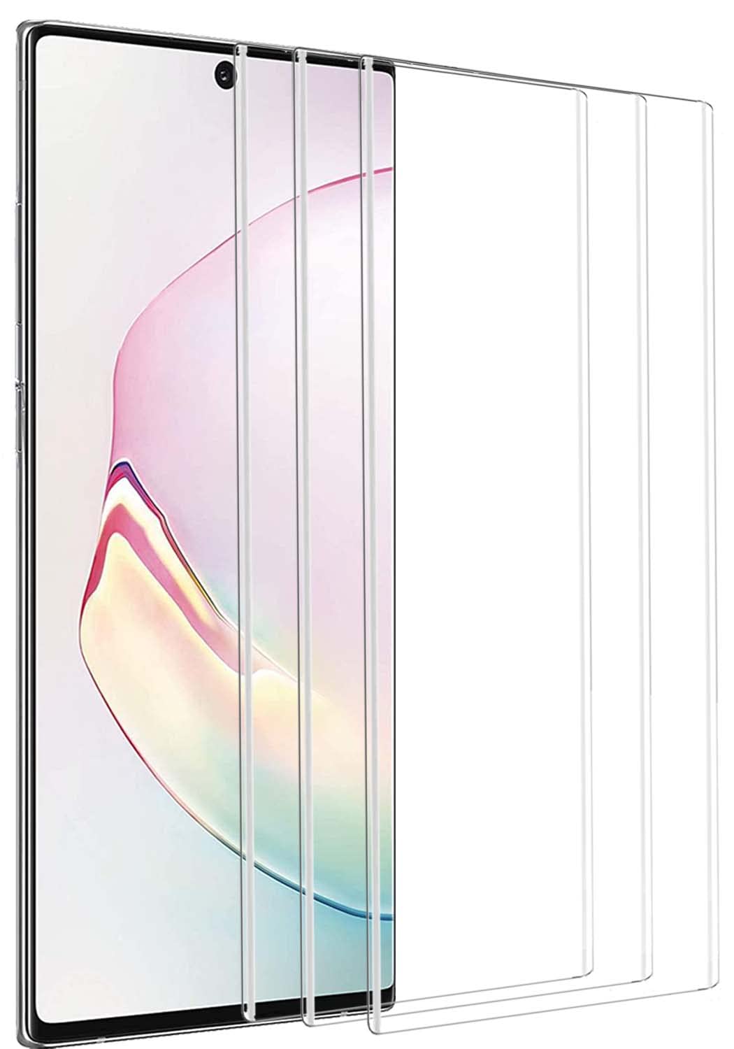 3-Pack Tempered Glass Screen Protector for Samsung Galaxy Note 10 Plus - 9H Hardness, Anti-Scratch, Bubble-Free - Perfect for Work & Travel