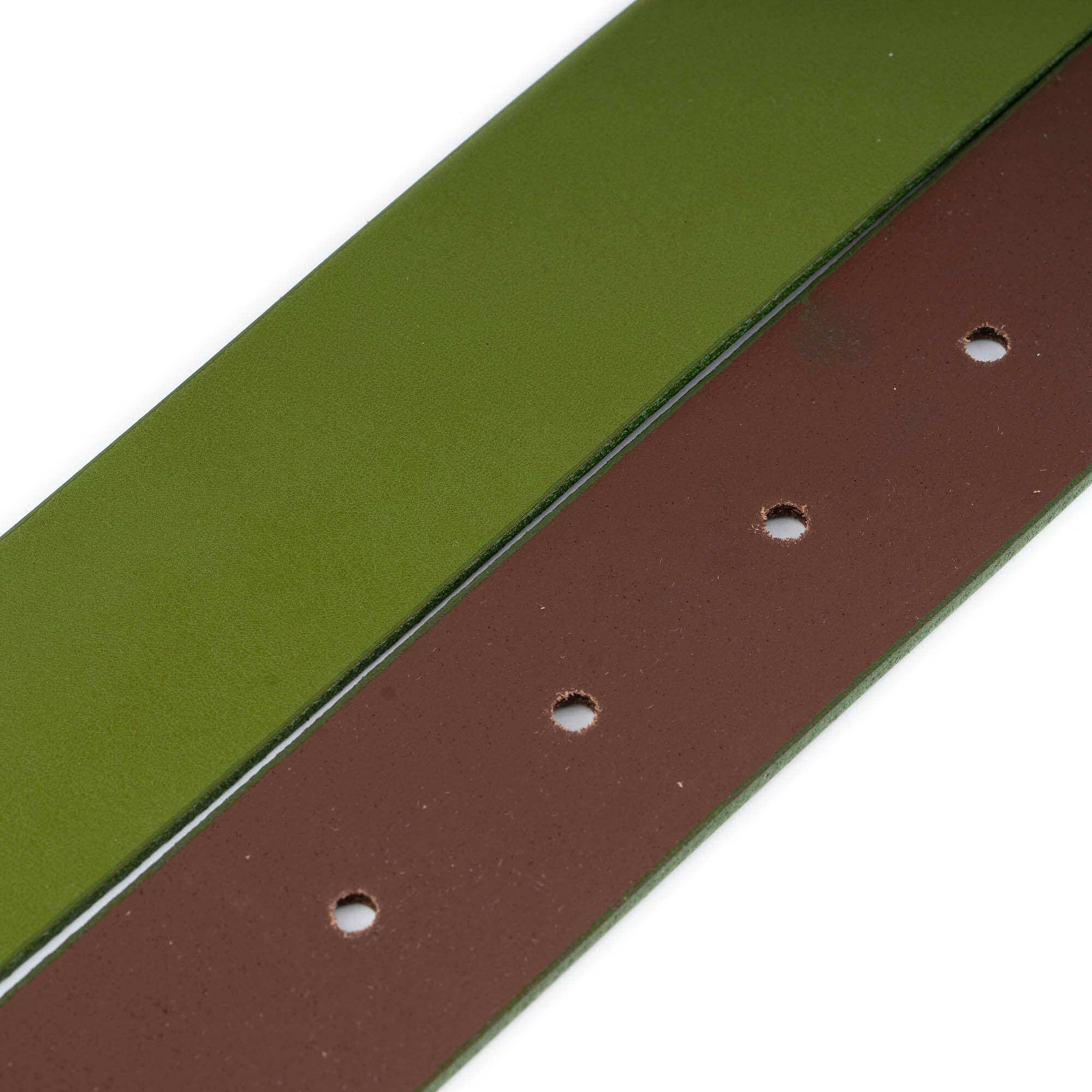 Versace Replacement Belt Strap - 4.0cm Genuine Leather in Olive Green with Pre-Made Holes | Perfect for Dress Pants, Jeans & Formal Outfits
