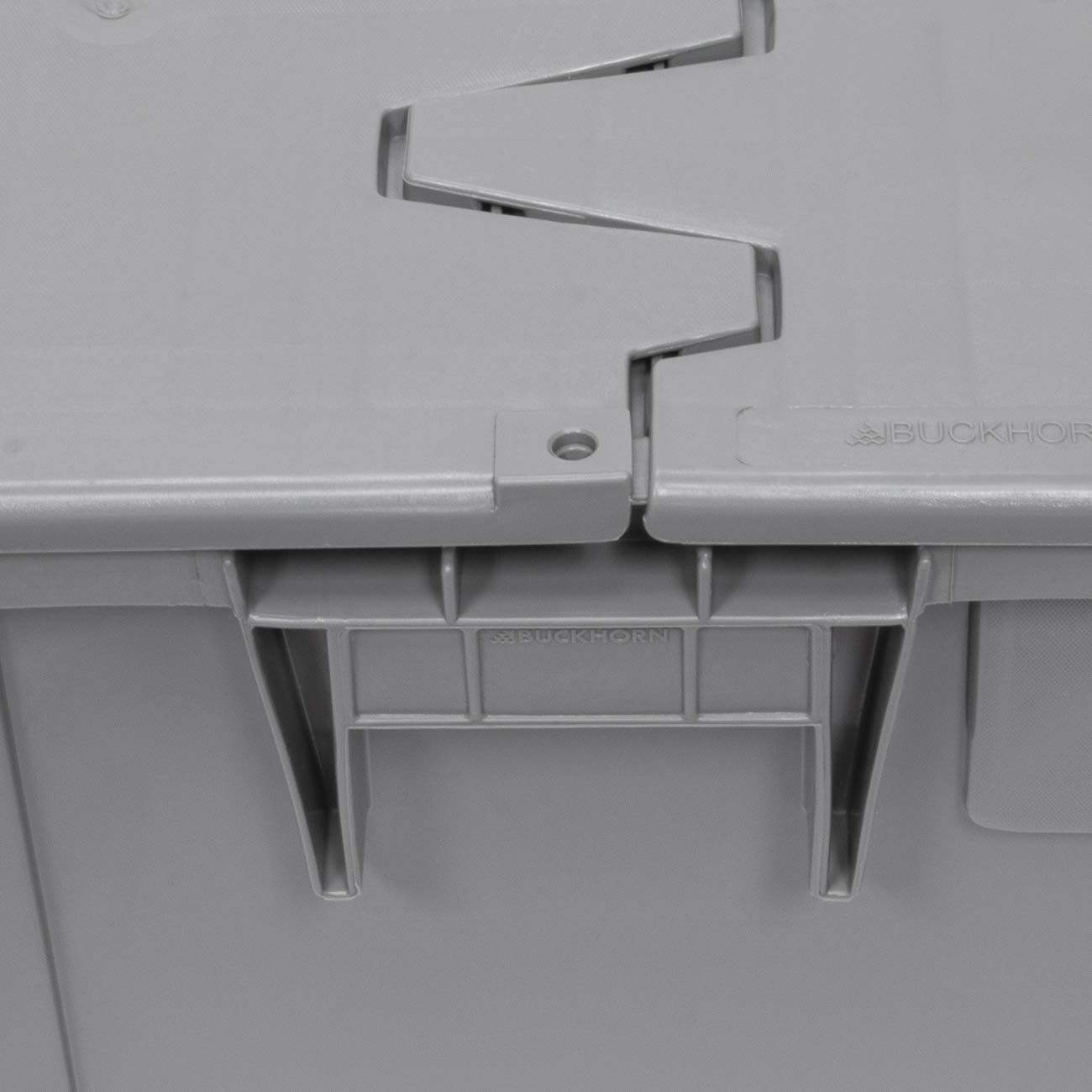 Akro-Mils 39280 Heavy Duty Plastic Storage Tote with Hinged Lid - 21.5