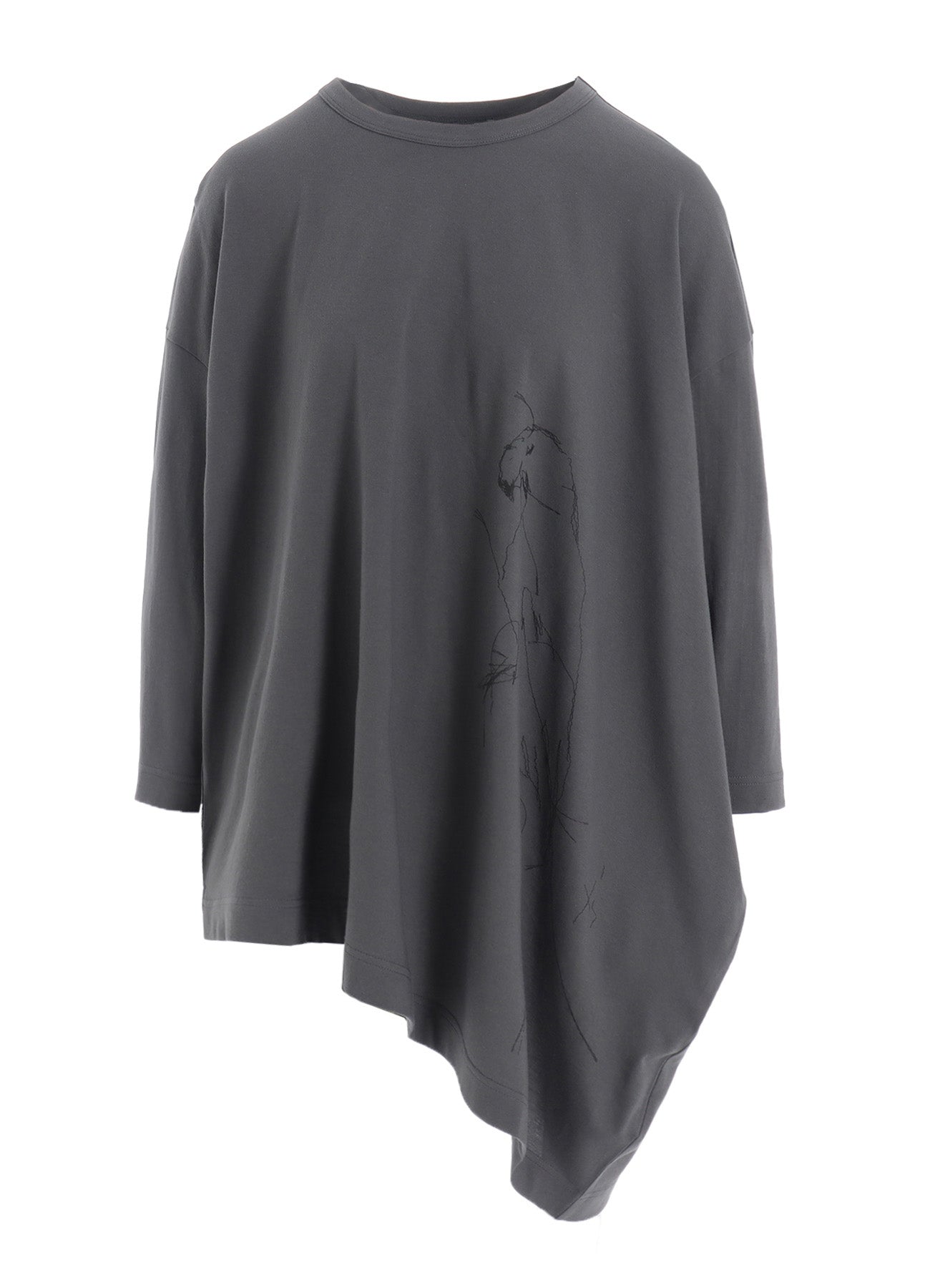 Stylish Cotton Jersey Animal Print Asymmetry Drape Top - Trendy Women's Fashion for Casual Wear, Parties & Date Nights