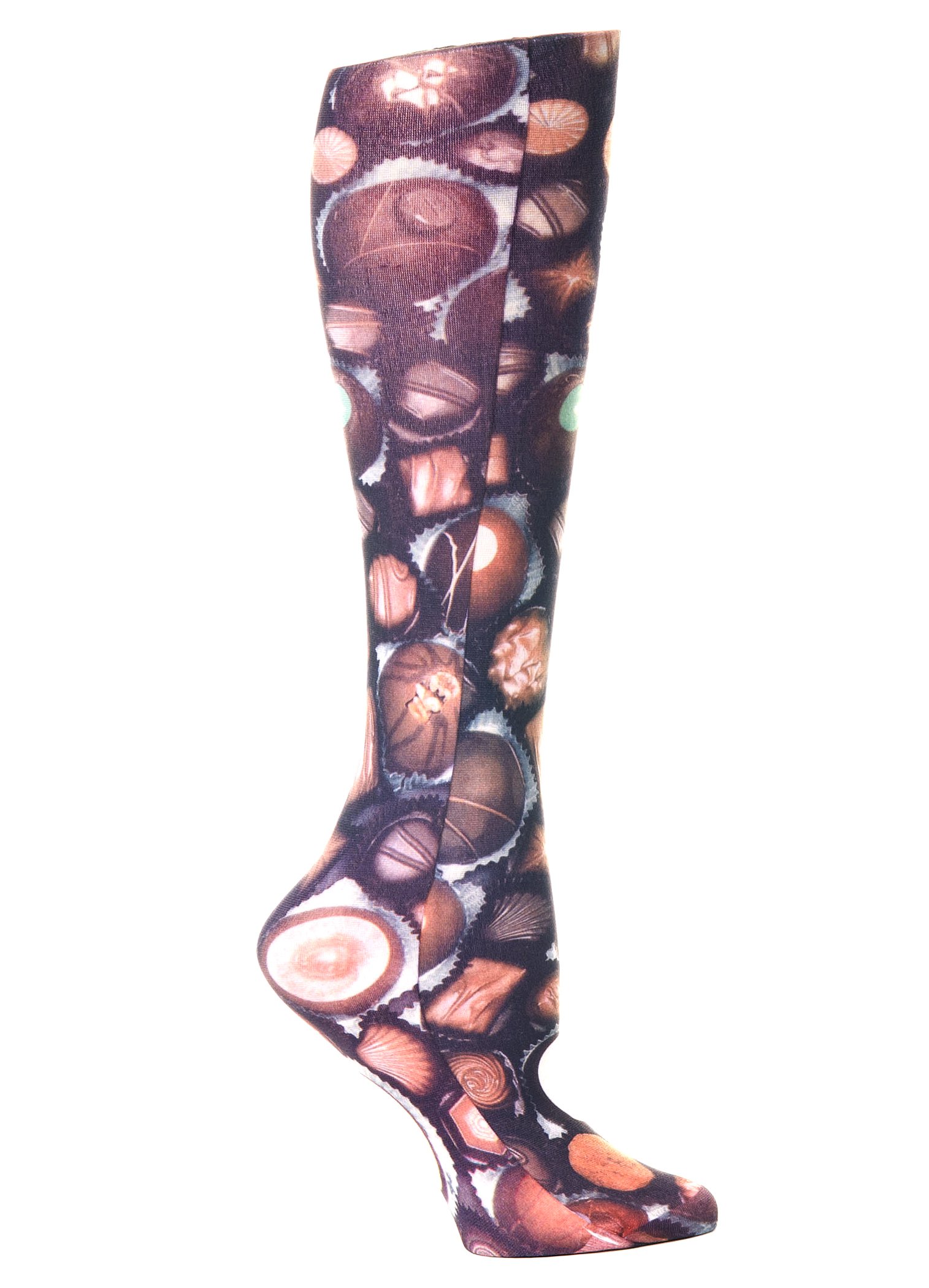 Celeste Stein Therapeutic Compression Socks for Women & Men - 8-15 mmHg Gradient Support, Chocolate Color - .6 Ounce - Ideal for Travel, Running, and Varicose Vein Relief