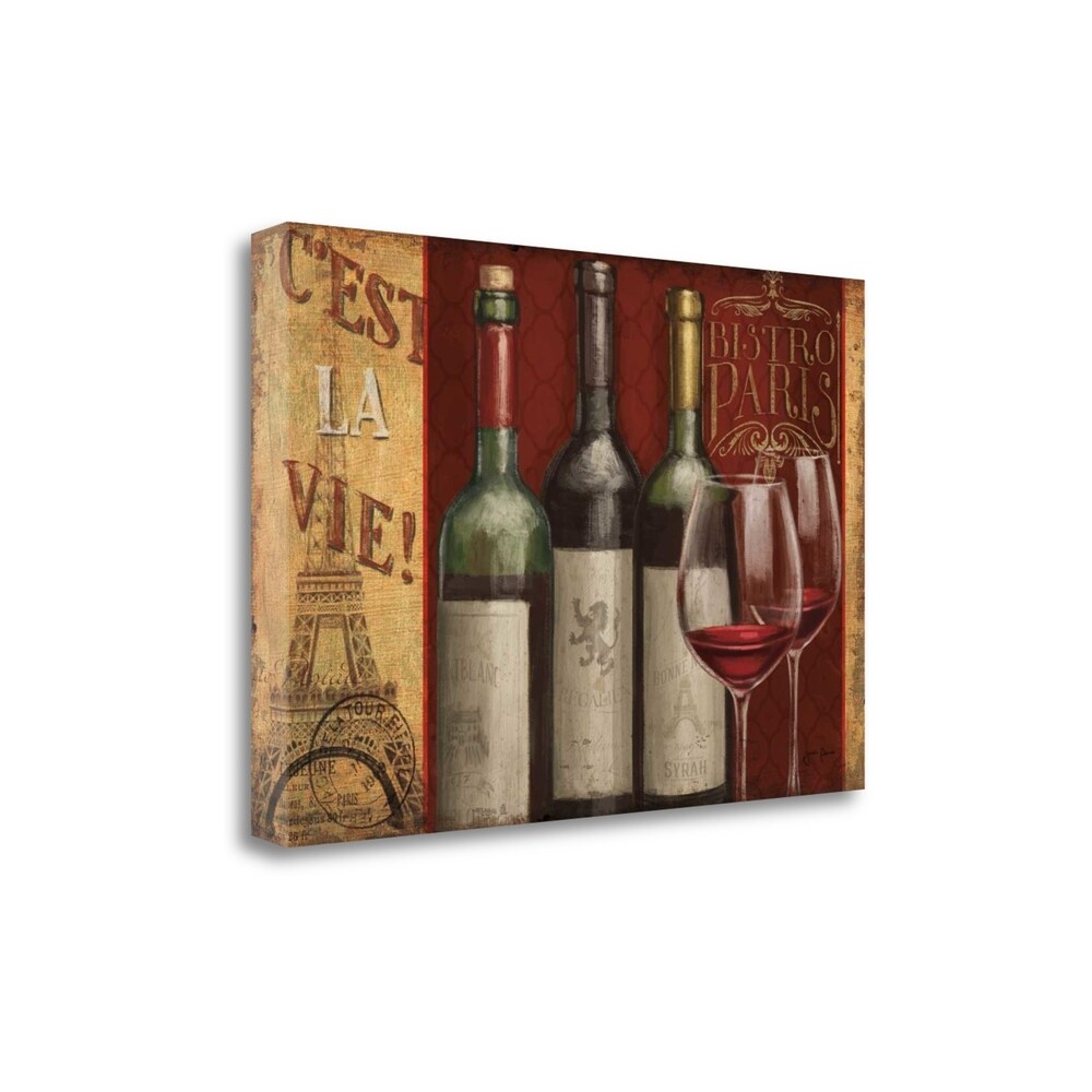Bistro Paris Fine Art Giclee Print by Janelle Penner - Gallery Wrapped Canvas Wall Art Ready to Hang - Perfect for Living Room, Bedroom & Office Decor