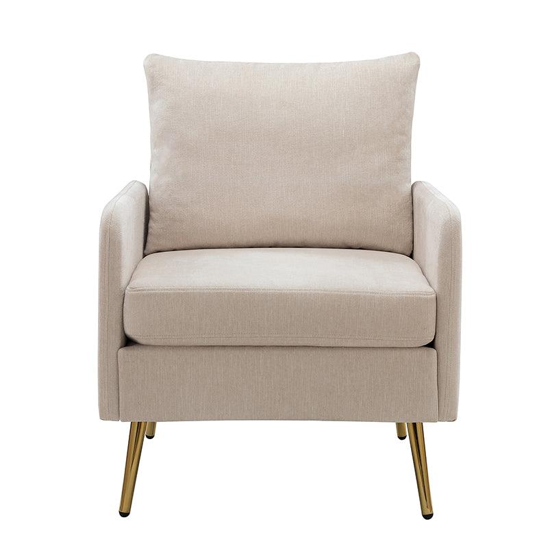 Laertiades Modern Upholstered Accent Armchair with Removable Cushion, Sturdy Metal Legs & High-Density Foam - Perfect for Living Room, Bedroom, or Office Decor