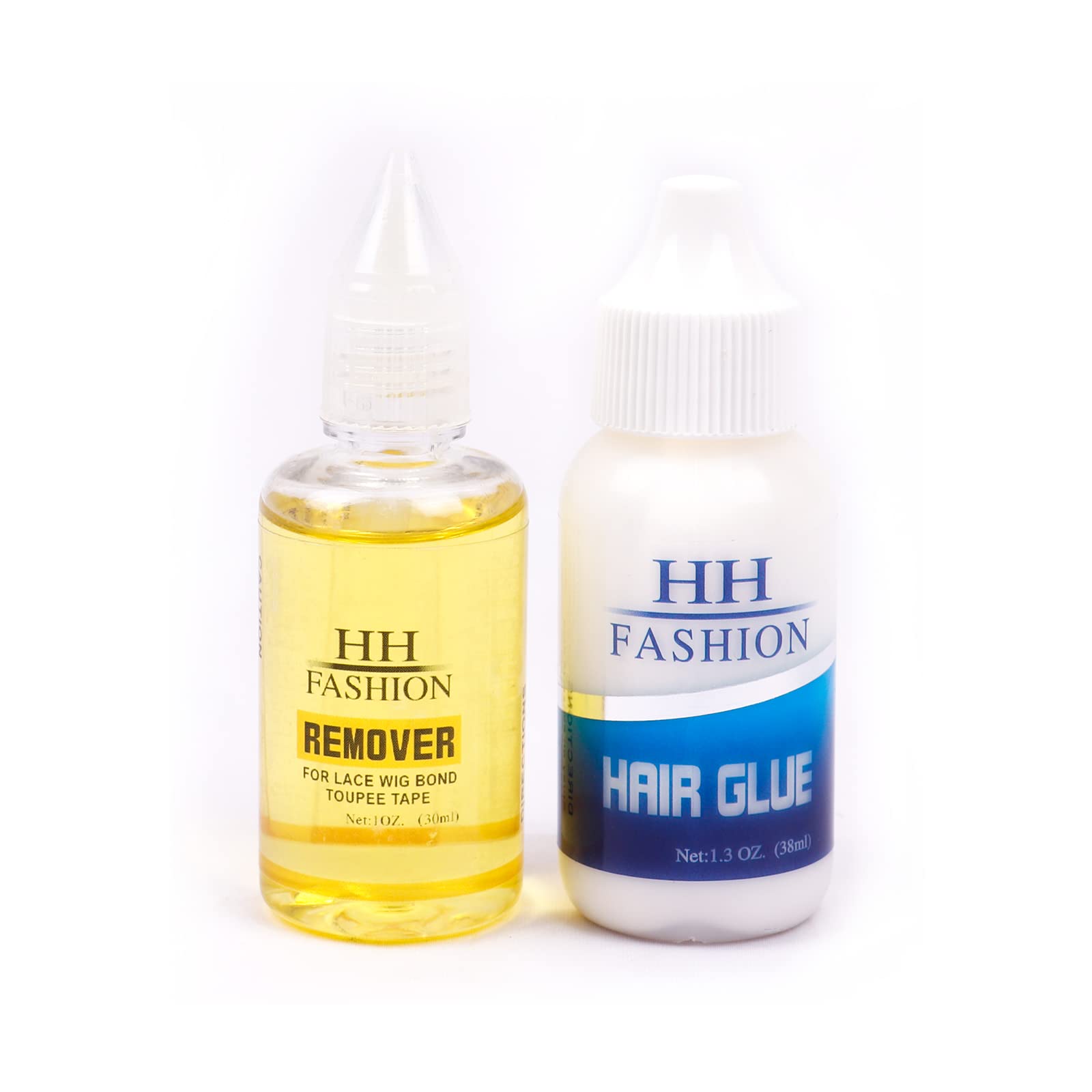 Best Wig Adhesive & Glue Remover Set - Invisible Lace Hair Bonding Glue + Solvent for Lace Front Wigs, Toupees & Hairpieces (1.3oz Adhesive + 1oz Remover) - Secure Hold for Daily Wear & Special Occasions