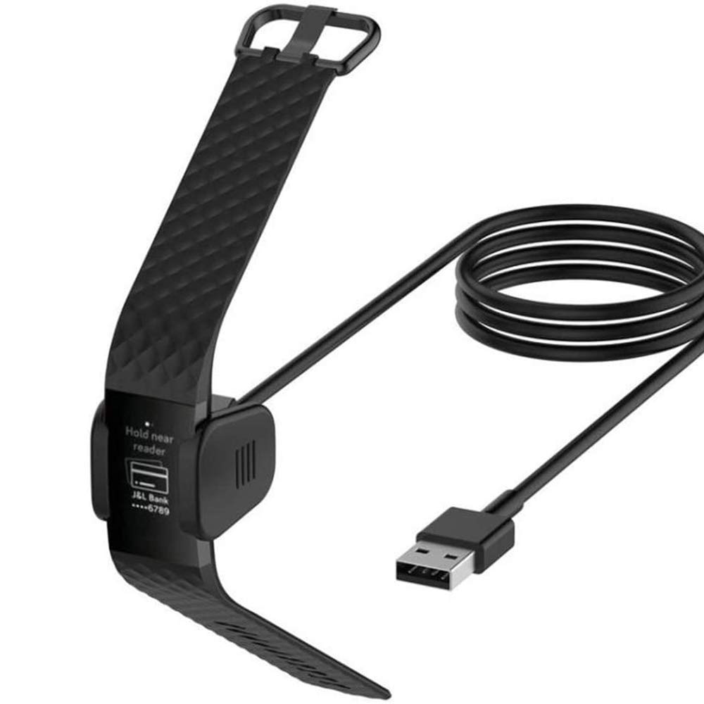 TUCANA Replacement USB Charger for Fitbit Charge 4 - Charging Cable & Adapter Compatible with Charge 4 Fitness Tracker & Heart Rate Monitor (2-Pack) - Perfect for Home, Gym & Travel Use