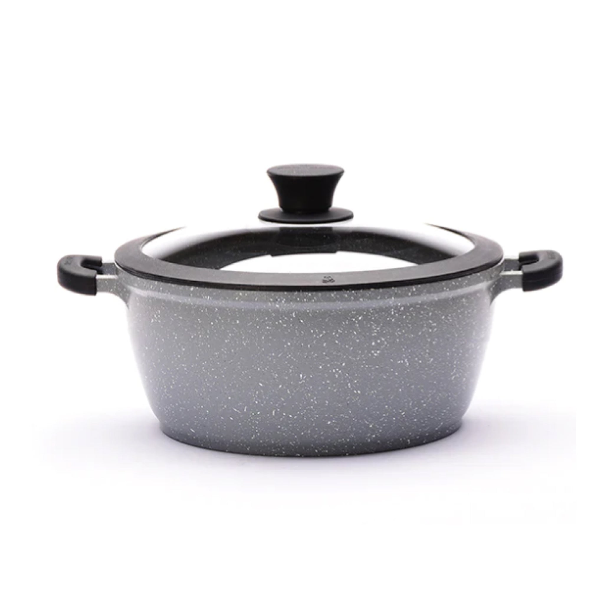 Acrochef 9.4-Inch Non-Stick Die Cast Casserole Pot with Silicone Rim & Glass Lid - Oven Safe, Stovetop & Induction Compatible - Perfect for Baking, Roasting & Serving Dishes (Model MB424)