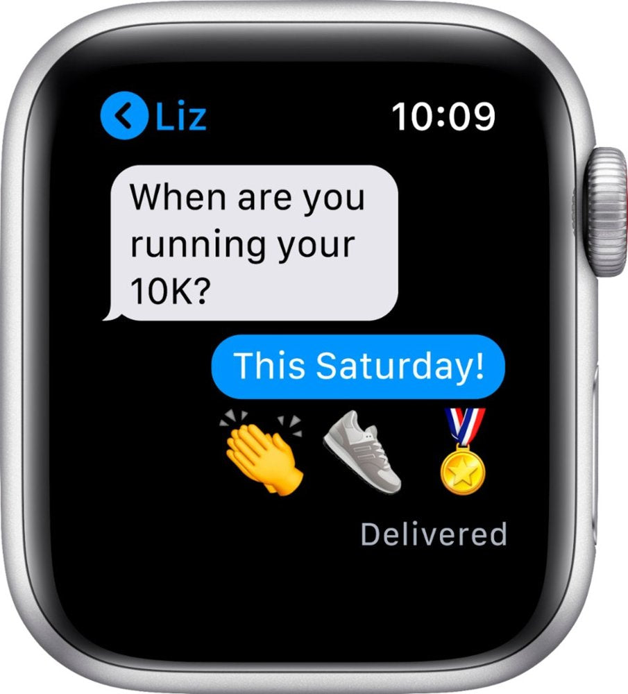 Apple Watch SE (GPS) 40mm Silver Aluminum Case with Deep Navy Blue Sport Band - Smart Watch for Fitness Tracking, Notifications & Calls | Perfect for Running, Swimming & Daily Wear (MKQL3LL/A)