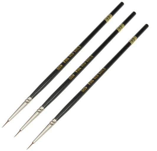 305/000 Dot Line #000 Spotting Brush Set of 3 - Professional Detailing Brush for Miniature Painting, Model Kits & Nail Art - Perfect for Fine Detail Work on Miniatures, Warhammer & Nail Designs