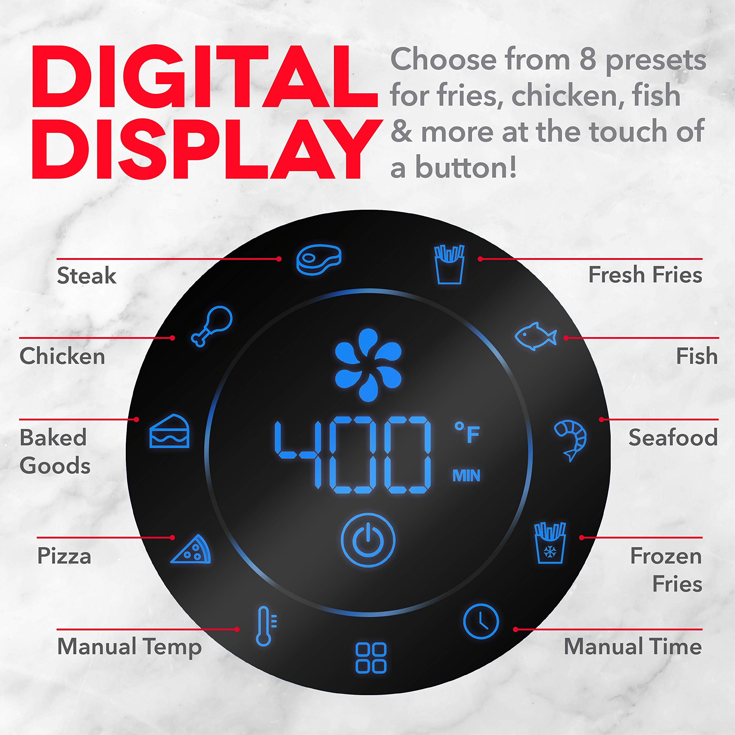 Dash DMAF360GBAQ02 Aircrisp® Pro Digital Air Fryer with 8 Presets - 3 Quart Aqua Air Fryer Oven with Digital Display, Temperature Control, Non-Stick Basket & Auto Shut Off - Perfect for Healthy Cooking, Meal Prep & Family Dinners