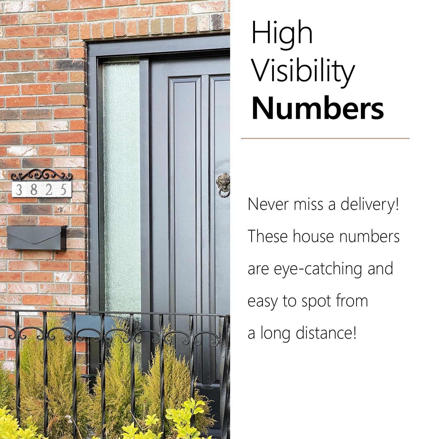 NACH Old World 4-Number Cast Iron Address Plaque - 18
