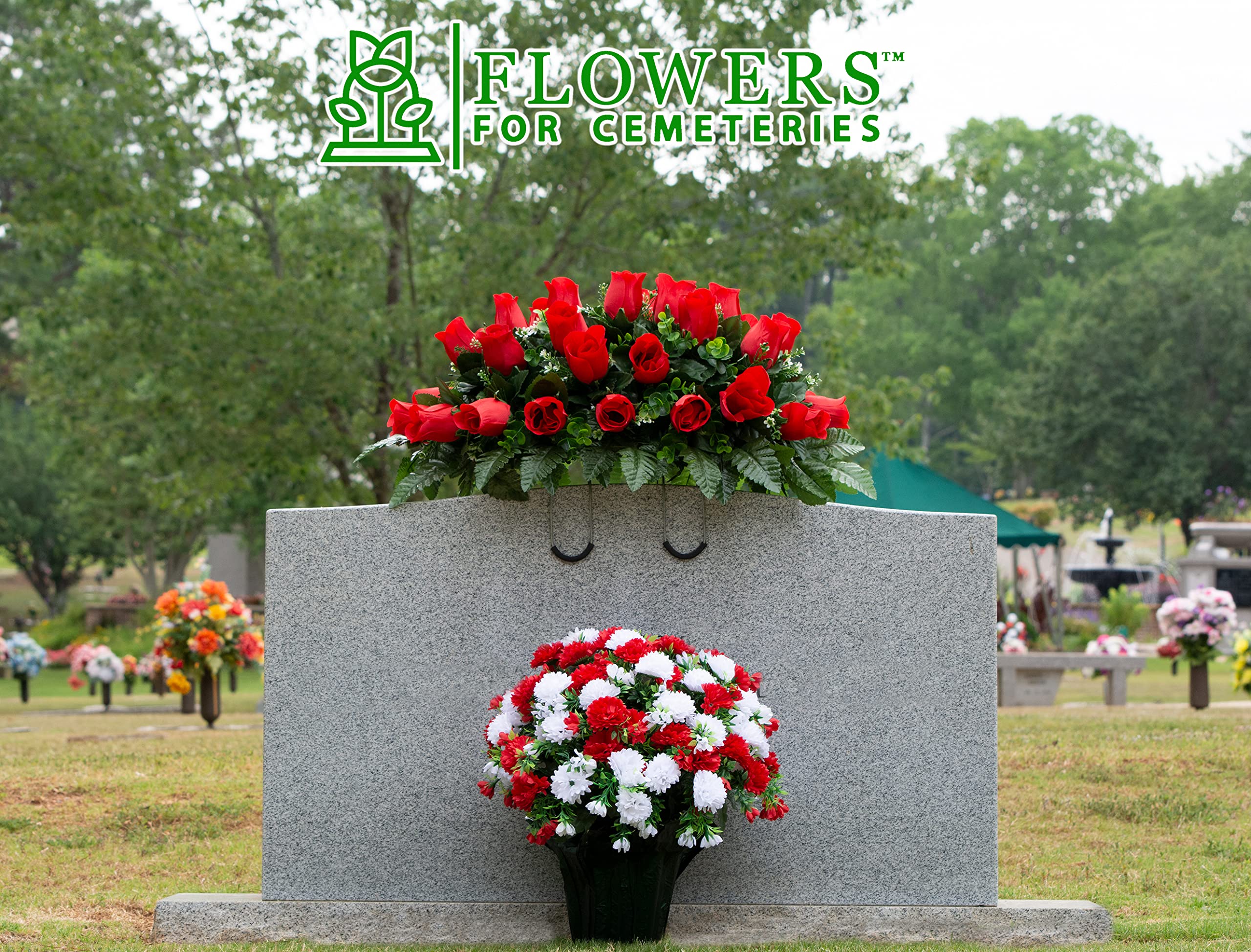 Sympathy Silks Artificial Flowers Weighted Pot Bouquet - 18