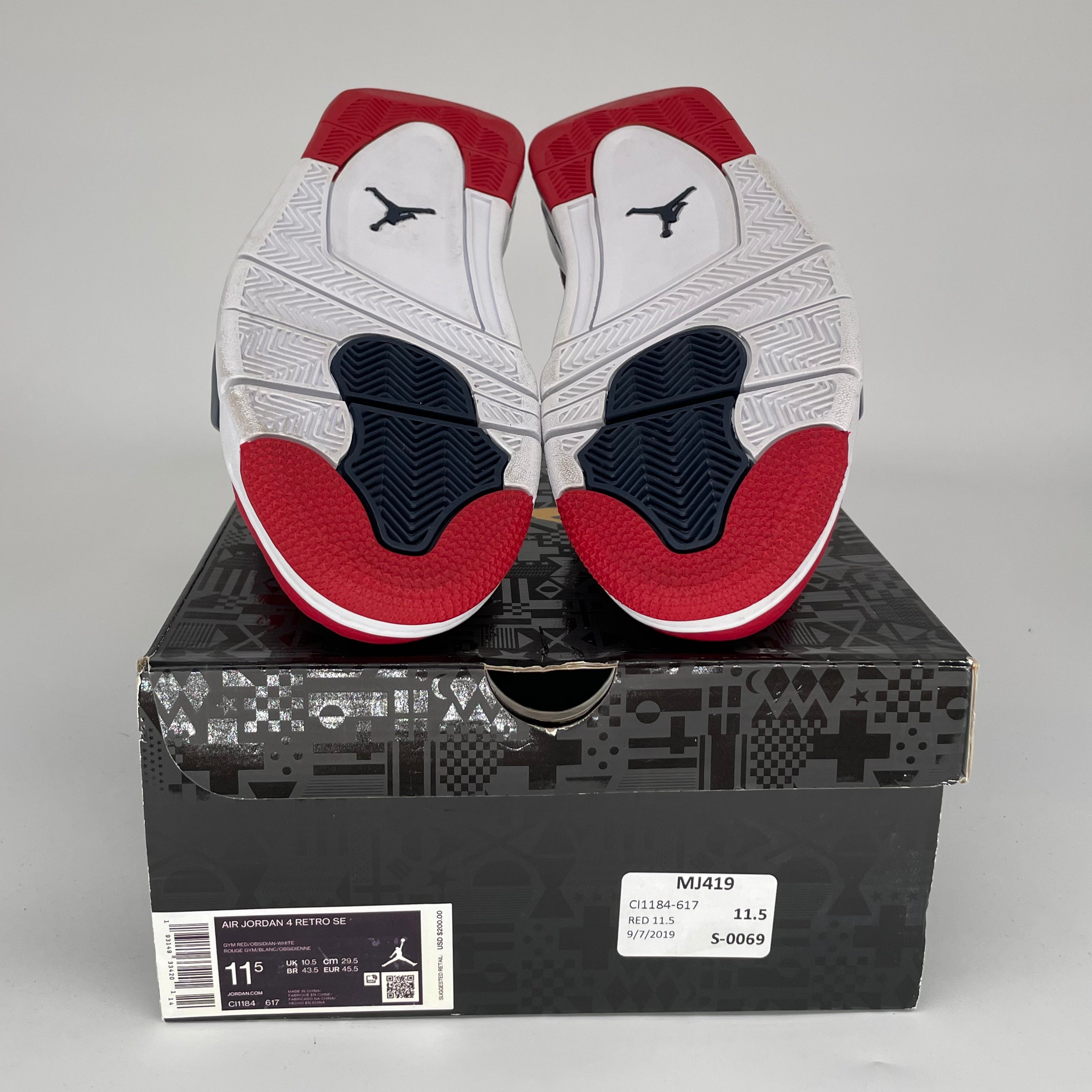 AIR JORDAN 4 FIBA Basketball Shoes Men's Size 11.5 - Official Retro Sneakers for Basketball & Streetwear (Style Code: CI1184-617) - Perfect for NBA Games, Gym Training and Urban Fashion