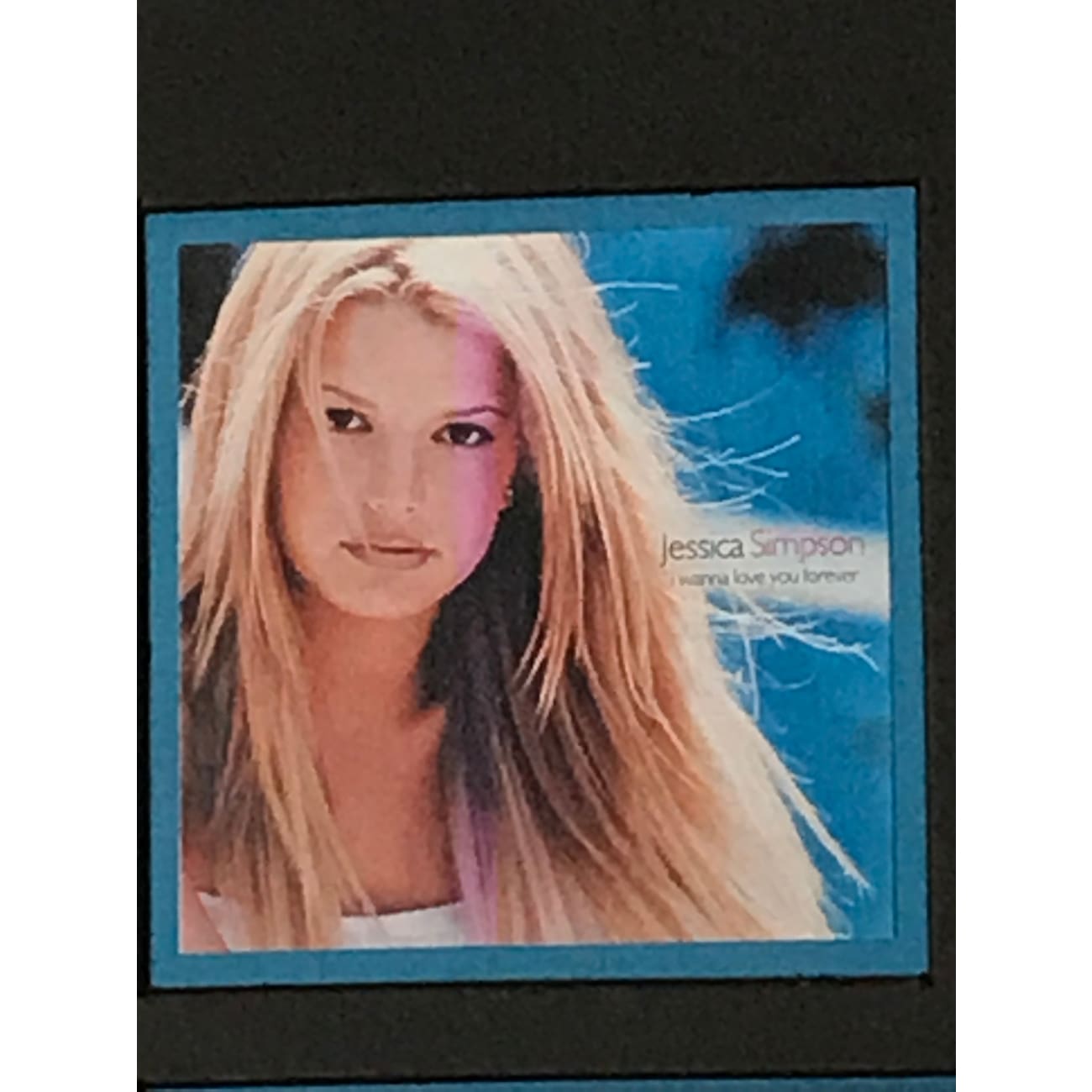 Jessica Simpson 'I Wanna Love You Forever' RIAA Platinum Single Award - Perfect for Music Collectors & Fan Memorabilia Displays
