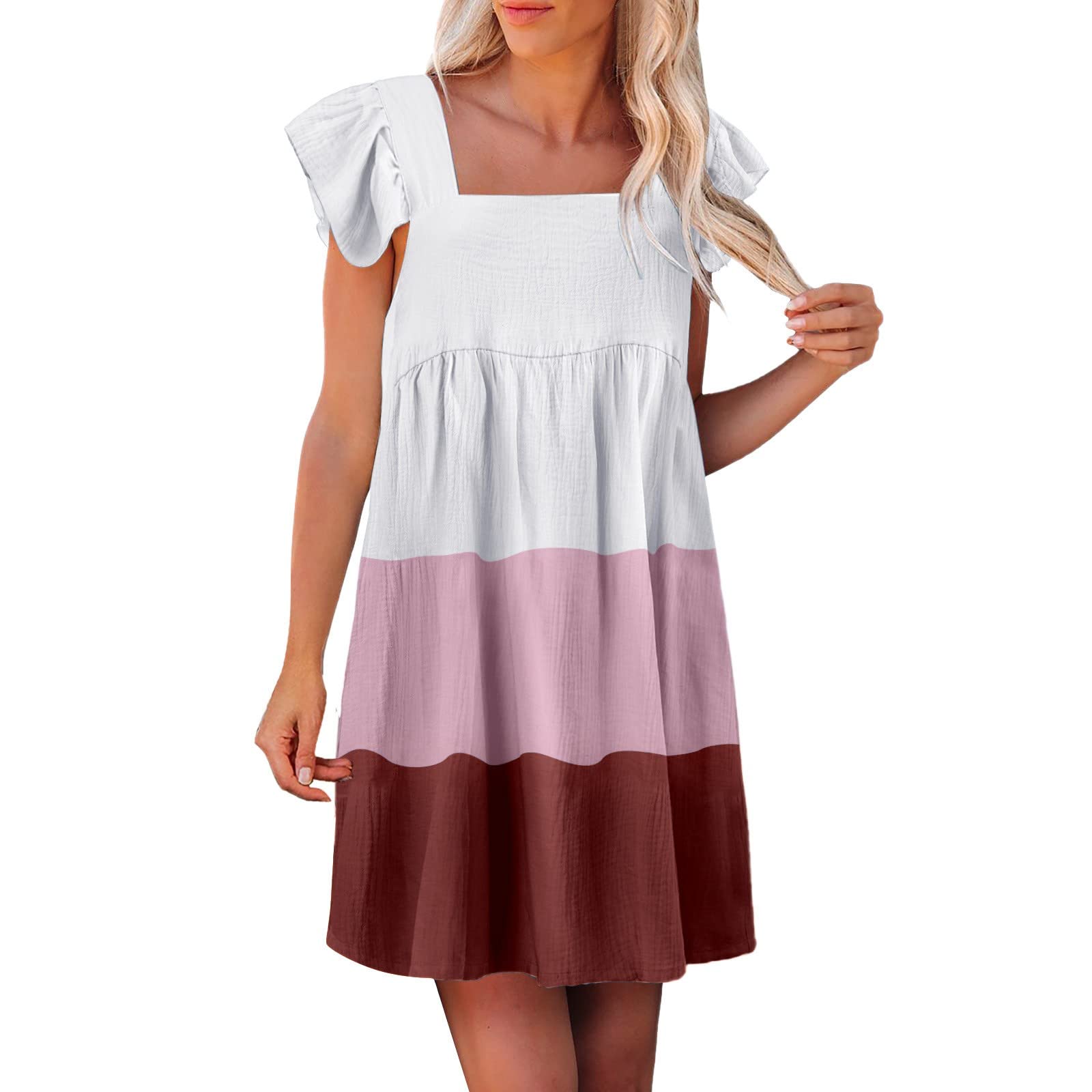 Tintwwg Women's A-Line Flowy Dresses 2022 - High Waist Casual & Party T-Shirt Dresses for Women & Girls | Perfect for Summer Outings, Date Nights & Office Wear