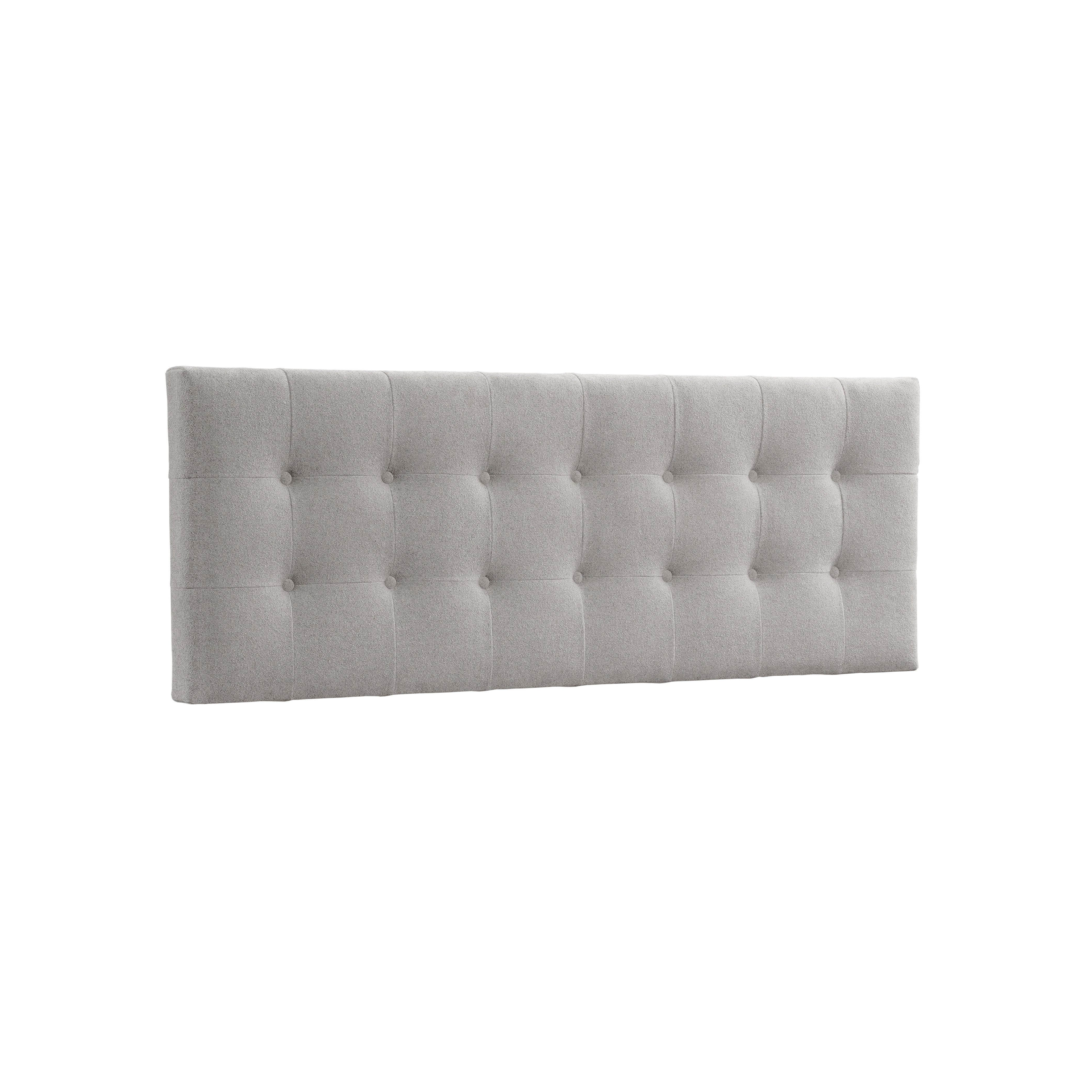 Aleha Full Headboard Grey - Queen Size Upholstered Bed Frame Headboard with Nailhead Trim - Perfect for Modern Bedroom Decor & Guest Room Setup