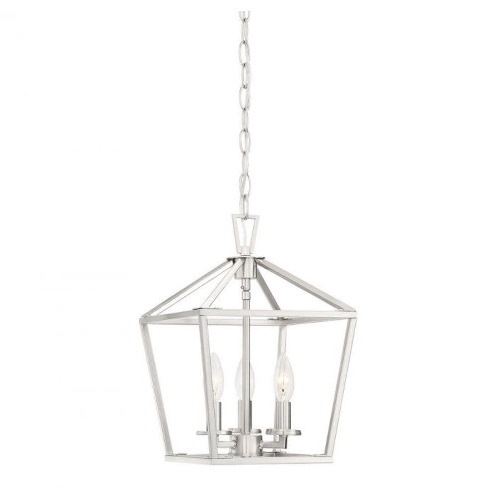 Luther 3-Light Foyer Chandelier - Modern Entryway Lighting Fixture for Hallway, Staircase & Living Room Decor