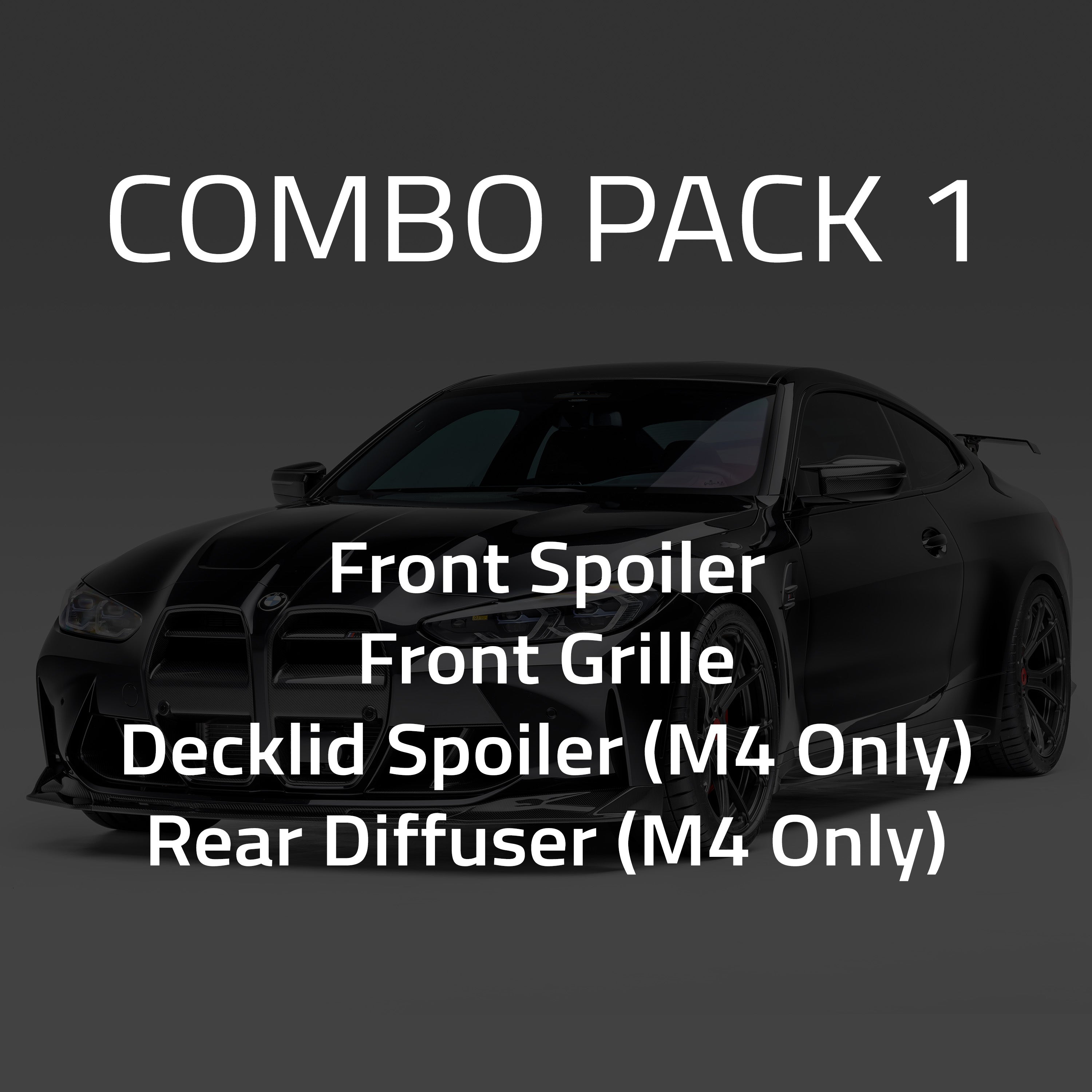 BMW G8X M4 Performance Body Kit - Front Spoiler, Grille, Decklid Spoiler & Rear Diffuser for M4 Coupe | Enhance Aerodynamics & Style for Track or Street Driving