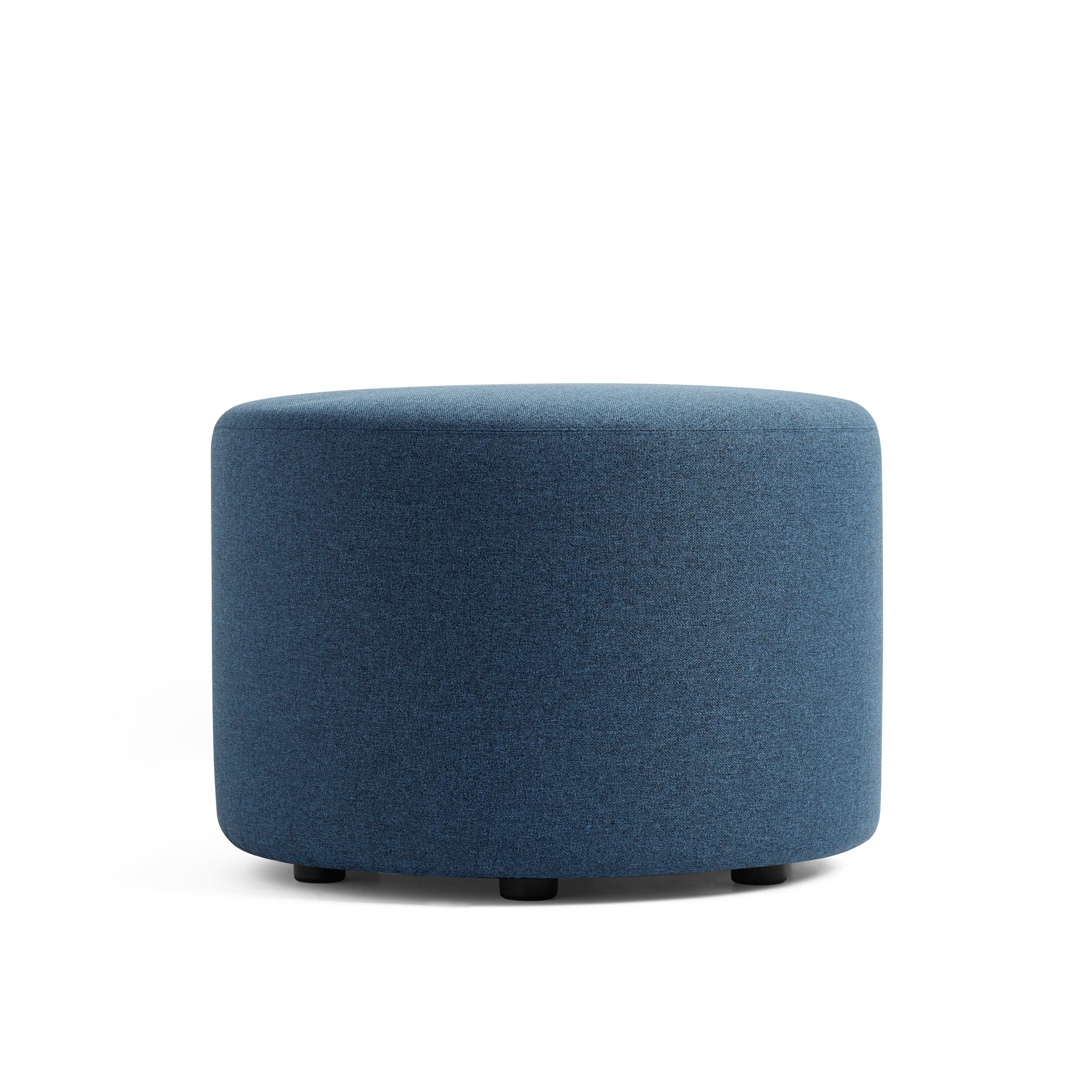 Round Ottoman Pouf for Living Room - 24 Inch Block Party Lounge Footstool, Extra Seating & Stylish Home Decor for Parties, Relaxation & Small Spaces
