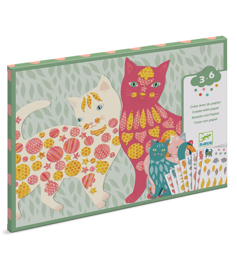 Elodie's Pretty Cats Art Set by Djeco - Premium Cat-Themed Painting Kit for Kids & Adults | Perfect for Creative Play, Birthday Gifts & Home Decor