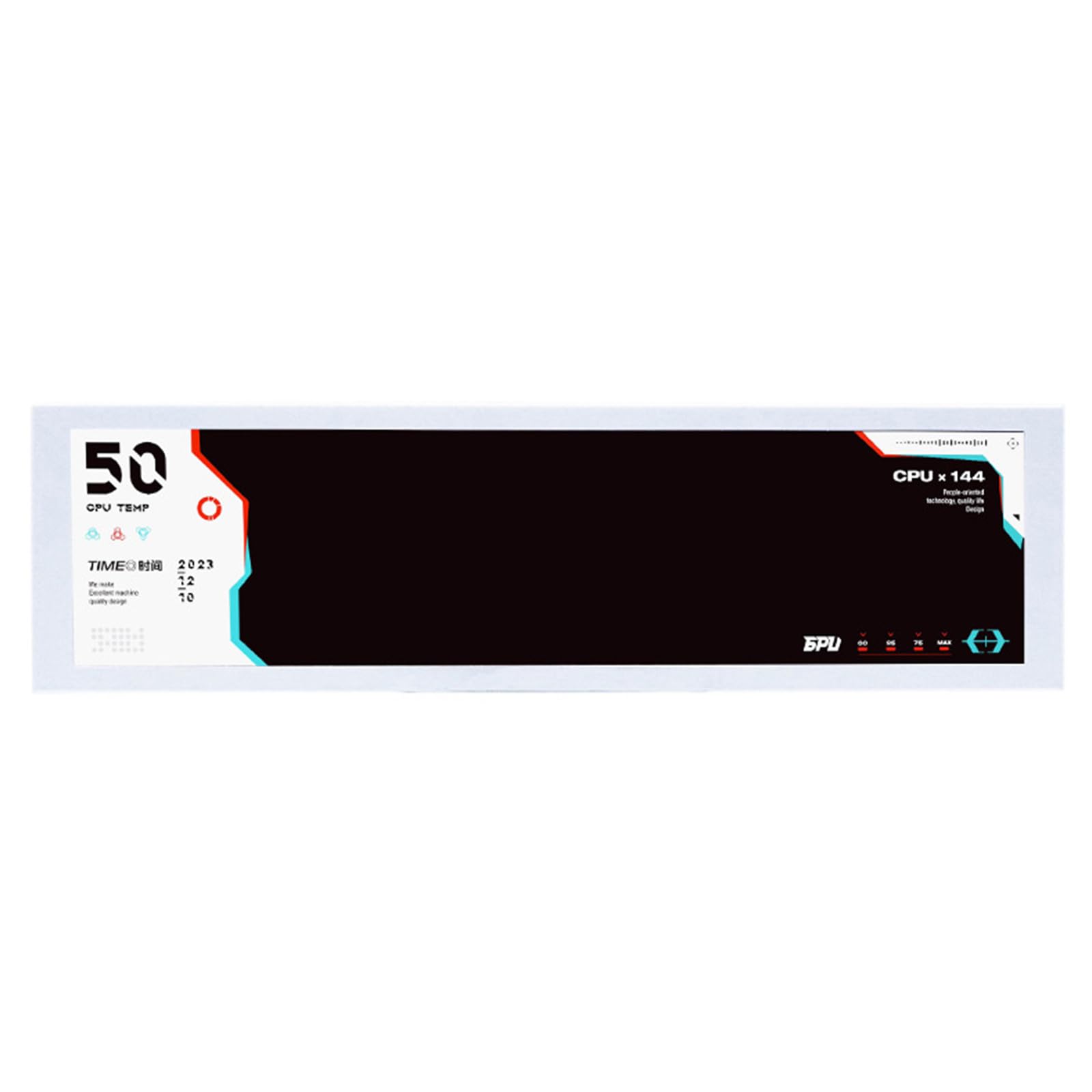 YIZITU 8.8 Inch Long Strip LCD Screen 1920x480 Resolution Secondary Monitor Display with Driver Board - Computer GPU/CPU Monitor for PC Setup, Gaming, and Pet Monitoring