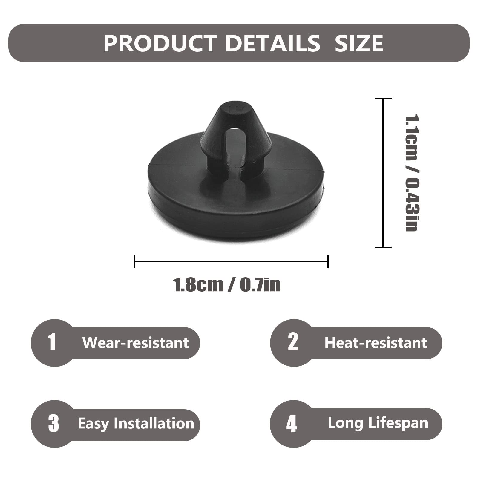 12Pcs Brake Switch Stoppers - Car Brake Light Switch Pads & Clutch Pedal Stoppers (Fit 90541-06036) - Durable Rubber Bumpers for Smooth Pedal Operation & Safety Driving