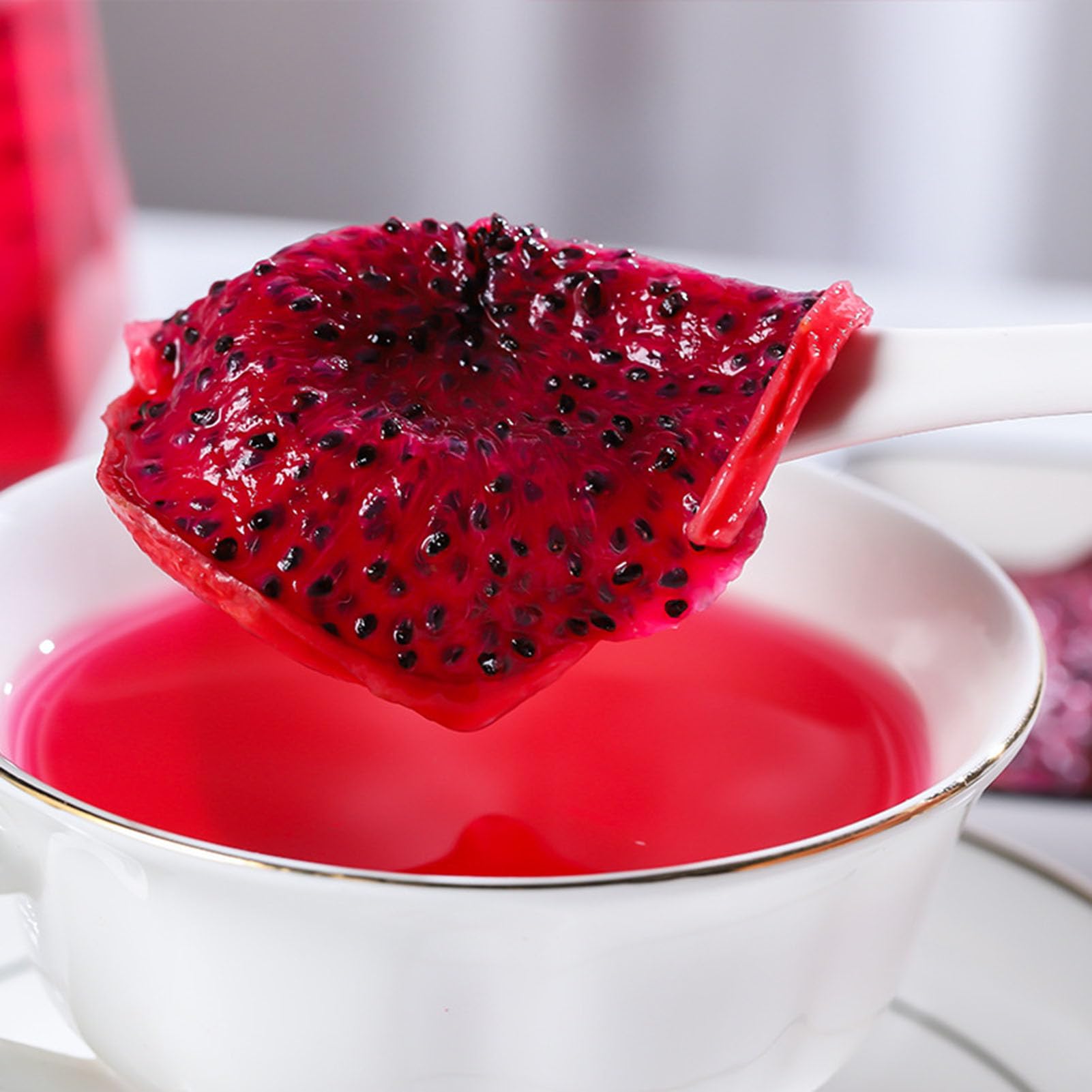 Freeze Dried Dragon Fruit Chunks - 100% Natural Dehydrated Fruit Snack, 4.23oz/120g - Perfect for Smoothie Bowls, Yogurt Toppings & Healthy On-the-Go Snacking