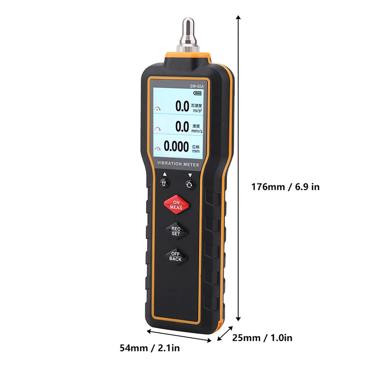 SW-65A Digital Handheld Vibration Meter - Portable Vibration Tester for Industrial Equipment, HVAC Systems & Machinery Maintenance | Accurate Vibration Measurement Tool
