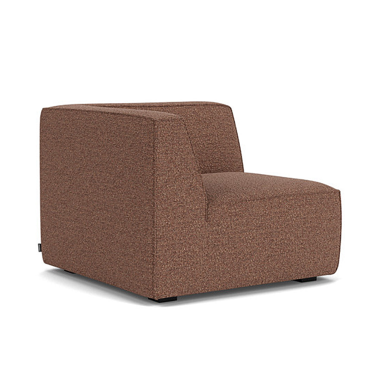 Dane Boucle 1 Seater Right Corner Modular Sofa - Modern Accent Chair for Small Spaces, Living Room, Apartment & Office - Soft Upholstered Lounge Seating with Comfortable Back Support