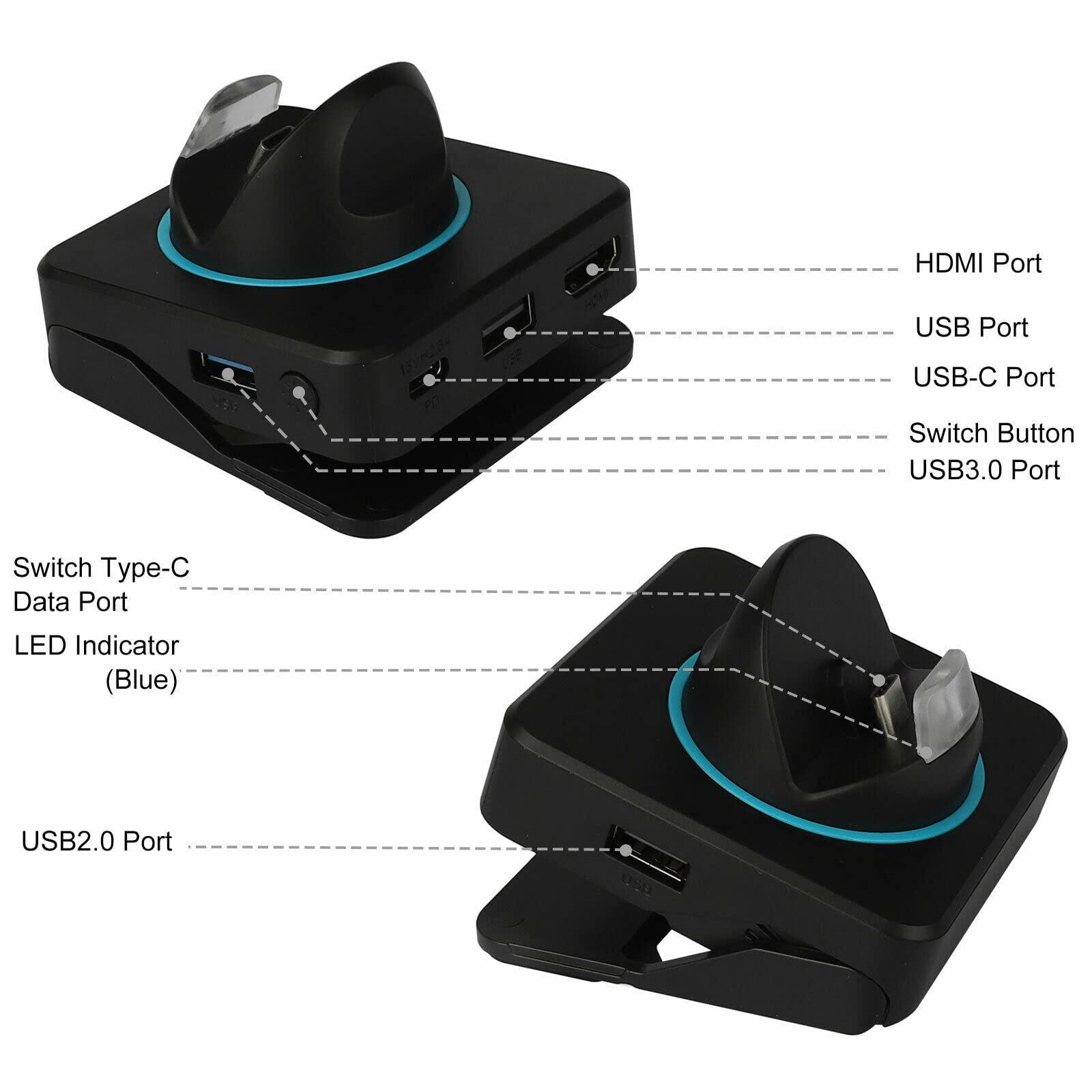 Nintendo Switch Docking Station - 4K HDMI TV Adapter & Portable Charging Dock Replacement for Nintendo Switch Console | Perfect for Home Gaming & Travel Use