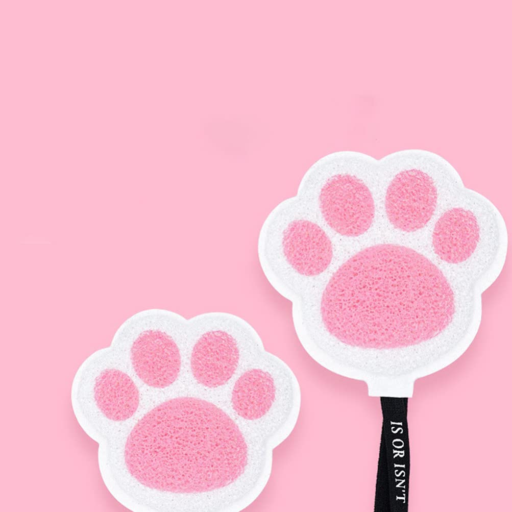 Cat Paw Shaped Bath Sponge - Soft Body & Face Cleansing Pads for Shower, Spa & Skin Massage - Exfoliating & Gentle Skin Care for Women & Men - Perfect for Daily Bath, Relaxation & Gift Giving