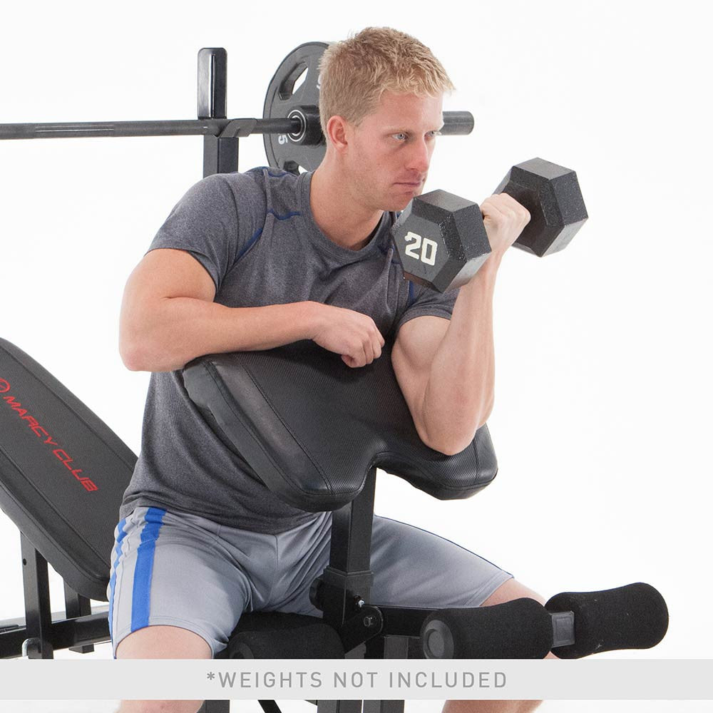 Marcy Club MKB 733 Olympic Weight Bench - Adjustable Strength Training Equipment for Home Gym | Perfect for Weightlifting, Bodybuilding & Fitness Workouts