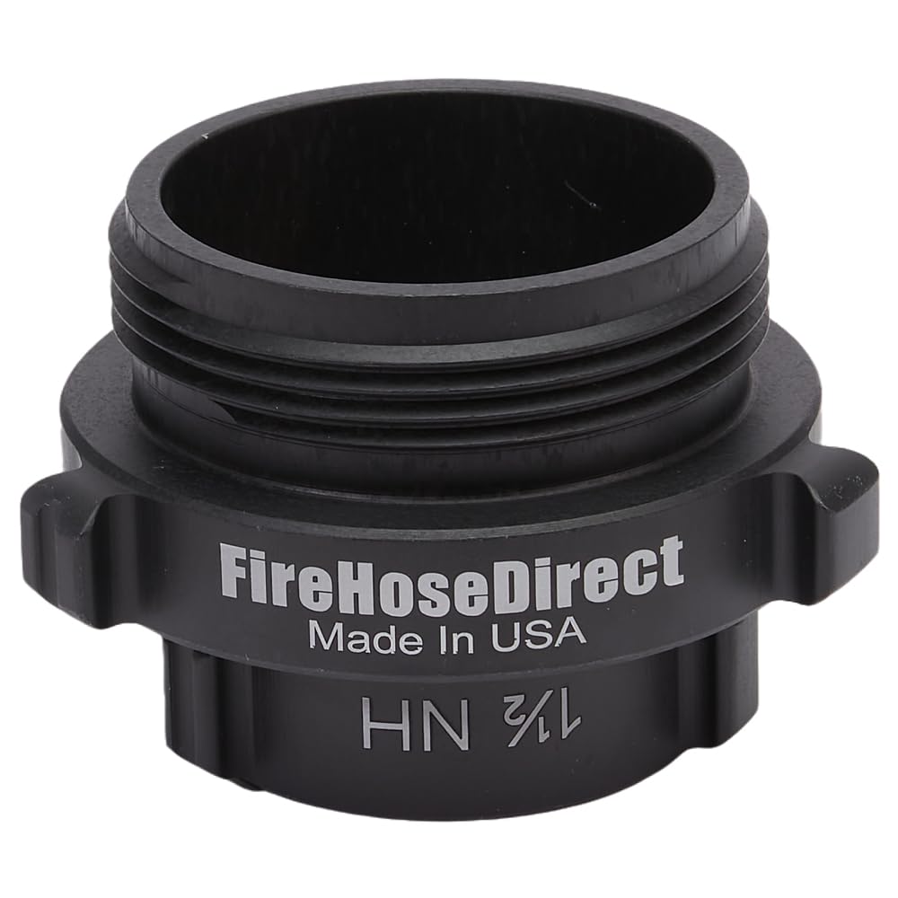 1-1/2 Inch Female NH Swivel to 2-1/2 Inch Male NH Fire Hose Adapter - Aluminum Alloy Construction for Firefighting, Industrial & Emergency Water Transfer Scenarios