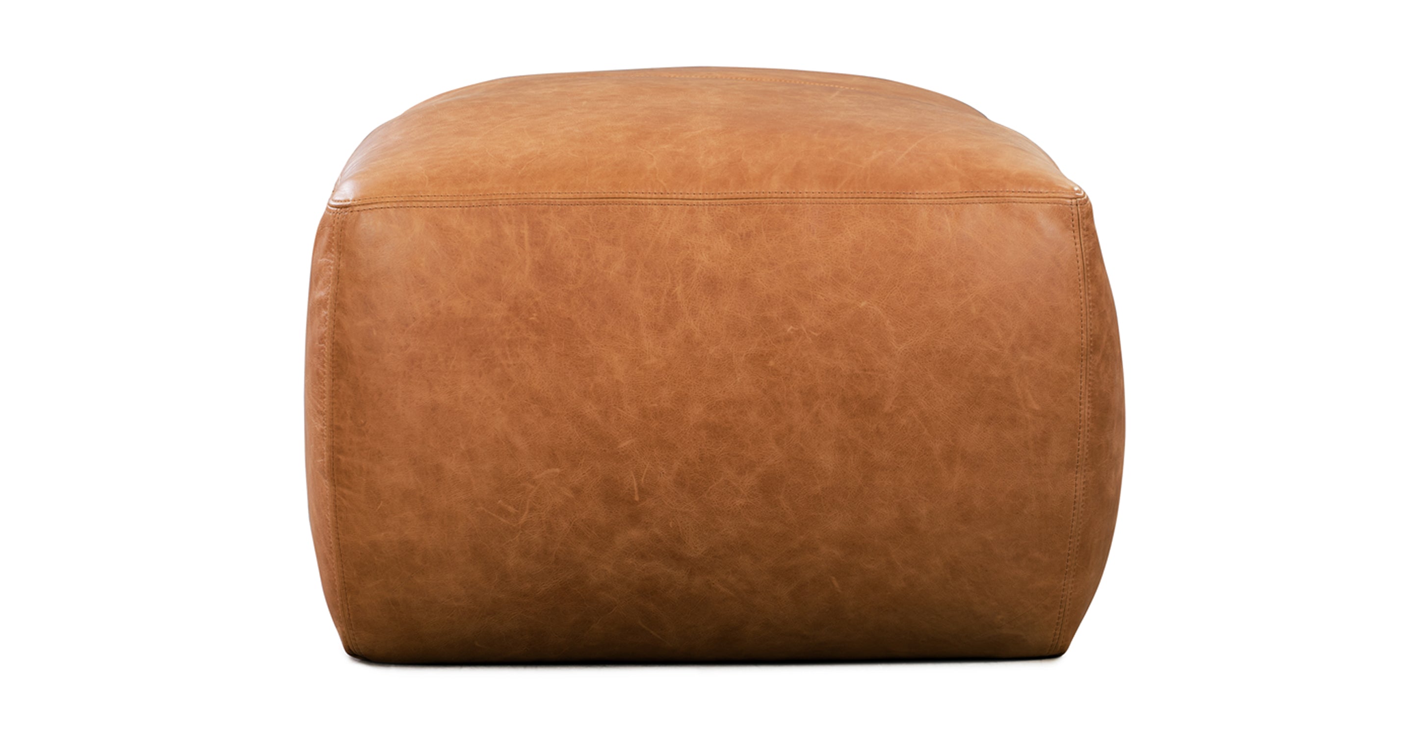 Premium Denver Leather Ottoman - Soft & Durable Footrest, Storage Bench - Perfect for Living Room, Bedroom, Home Decor & Relaxation